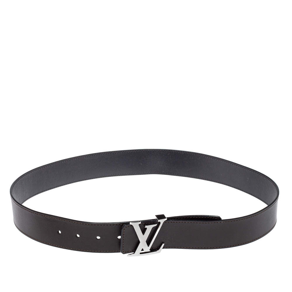 Louis Vuitton Black and gold reversible leather belt ref.106891