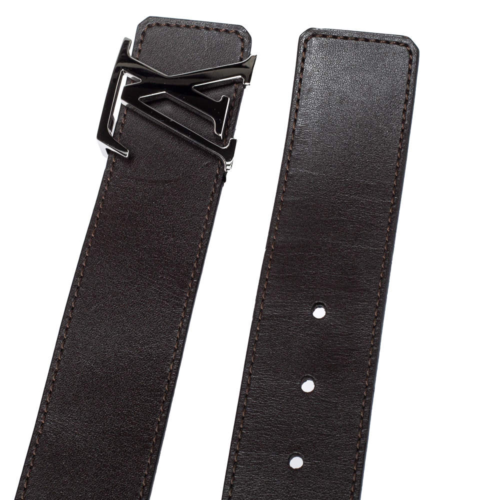 Initiales leather belt Louis Vuitton Black size 90 cm in Leather - 33622353