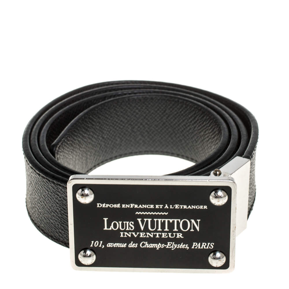 Louis Vuitton Damier Graphite Inventeur Reversible Belt - Black Belts,  Accessories - LOU224896