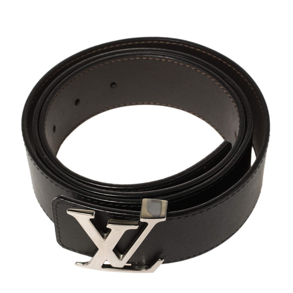 Initiales leather belt Louis Vuitton White size 90 cm in Leather - 32758019