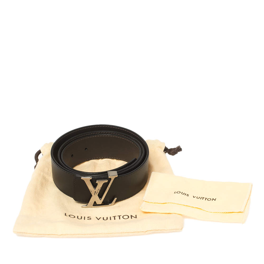 Initiales leather belt Louis Vuitton Black size 100 cm in Leather - 35674855