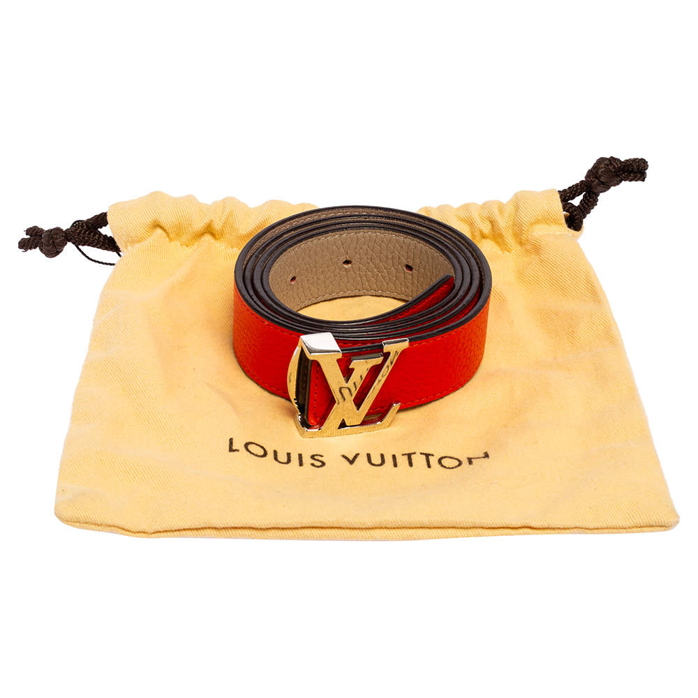 Leather belt Louis Vuitton Red size 90 cm in Leather - 30902209