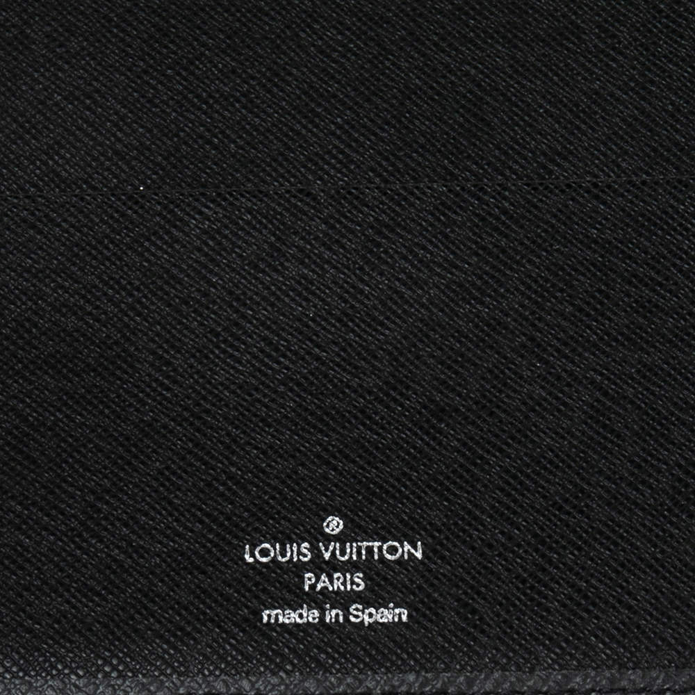 Louis Vuitton Black Taiga Leather Desk Agenda Cover - Yoogi's Closet