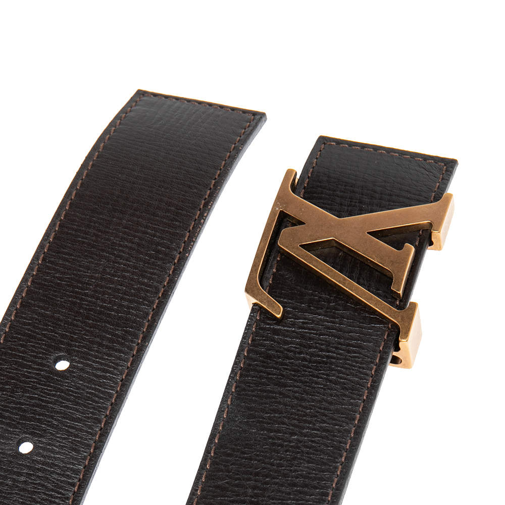 Leather belt Louis Vuitton Black size 95 cm in Leather - 35842797