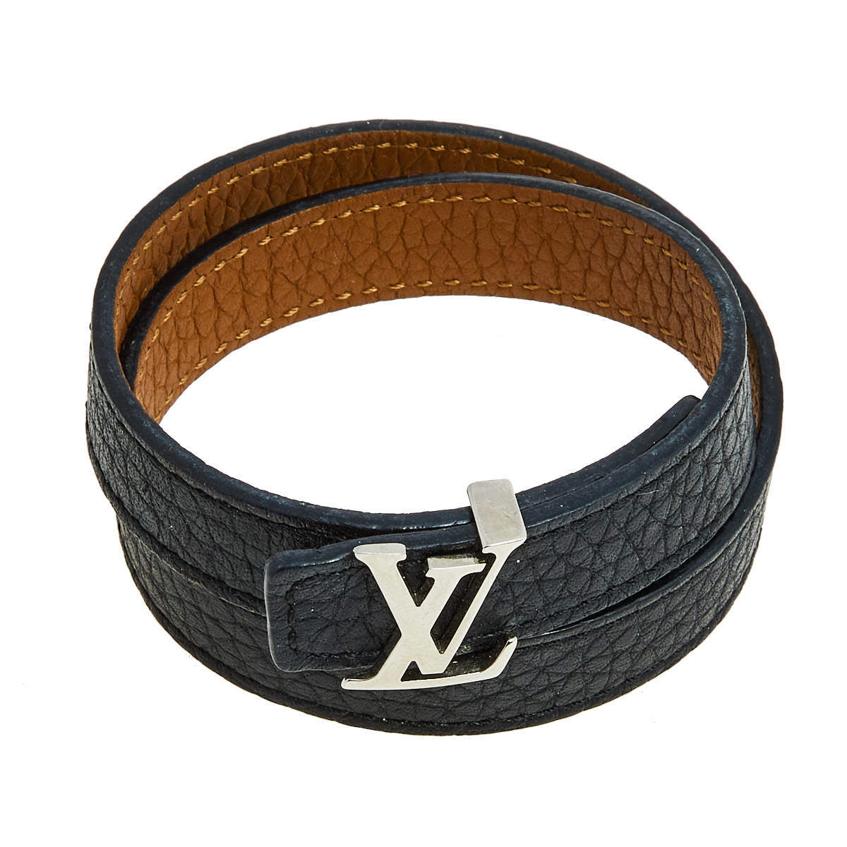 Louis Vuitton® LV Trunk Reversible Leather Goods Bracelet Brown