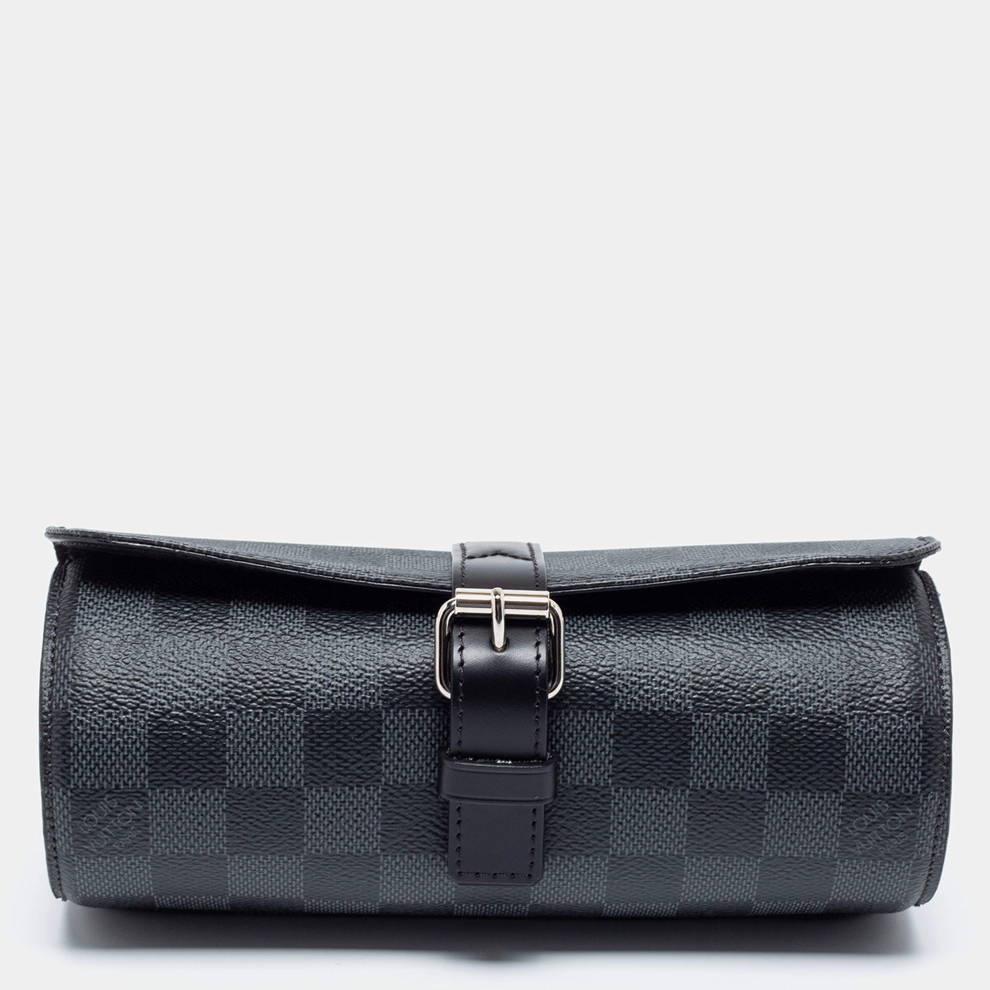 Pre Owned Louis Vuitton Damier Graphite Canvas Watch Case