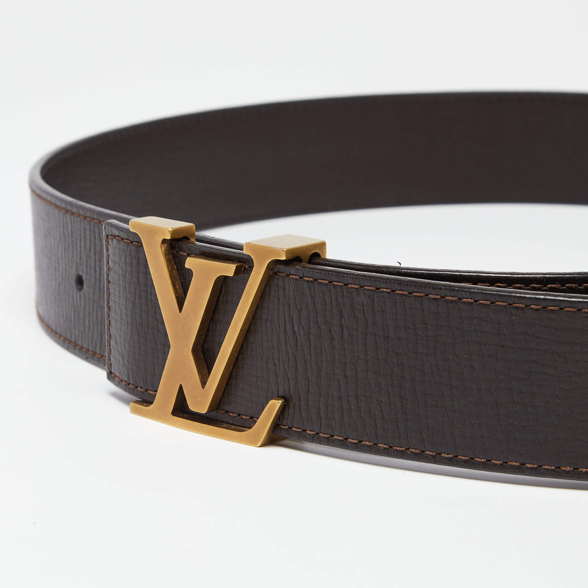 Initiales leather belt Louis Vuitton Black size 90 cm in Leather - 33588789