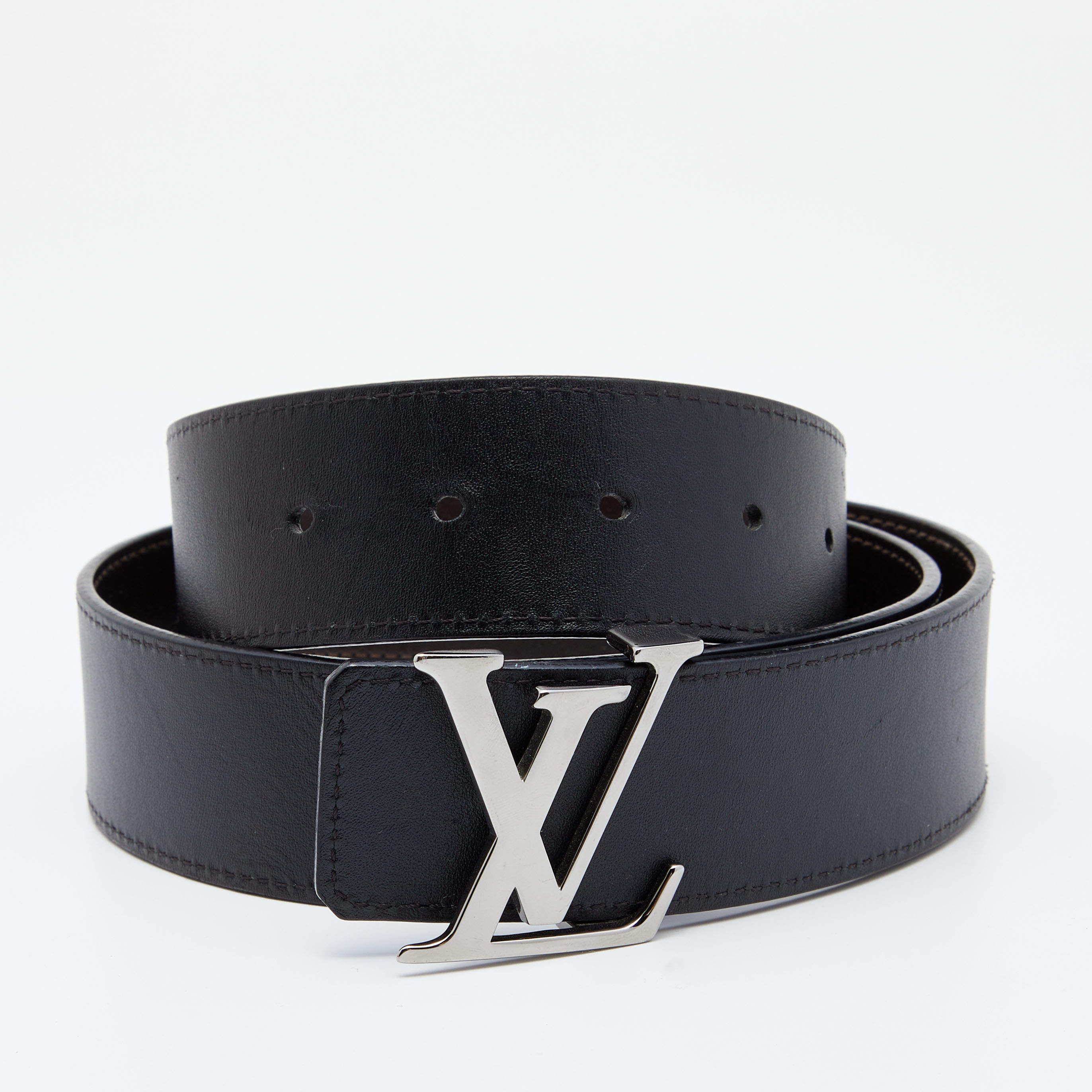 Initiales leather belt Louis Vuitton Brown size 90 cm in Leather - 33396714