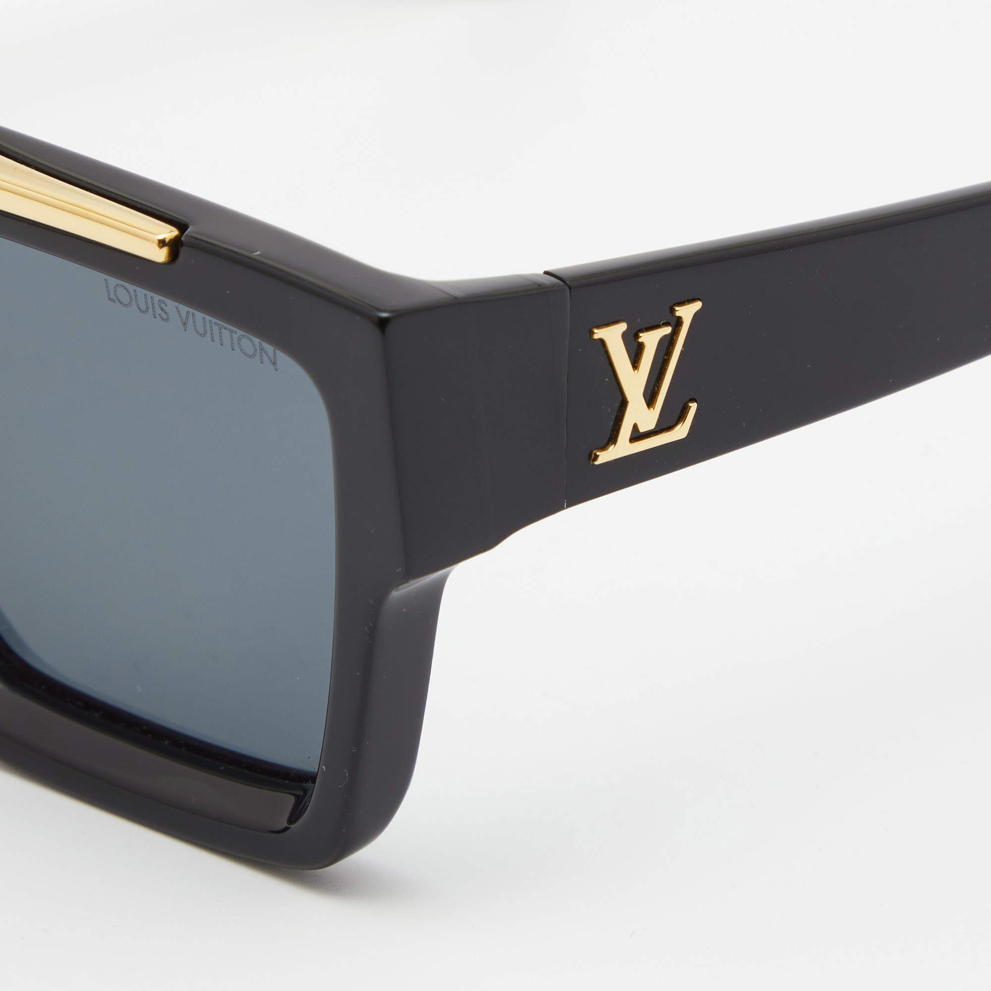 LOUIS VUITTON Acetate Outerspace Square Sunglasses Z1093W Black Grey  1091564