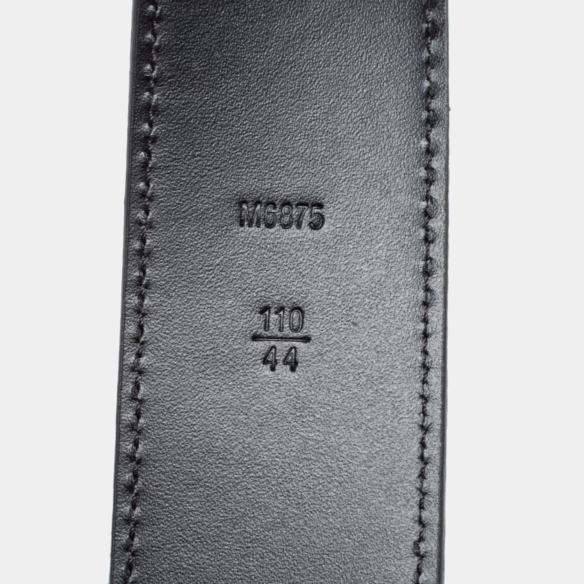 Louis Vuitton Dark Blue Suede Damier LV Initials Belt 110CM