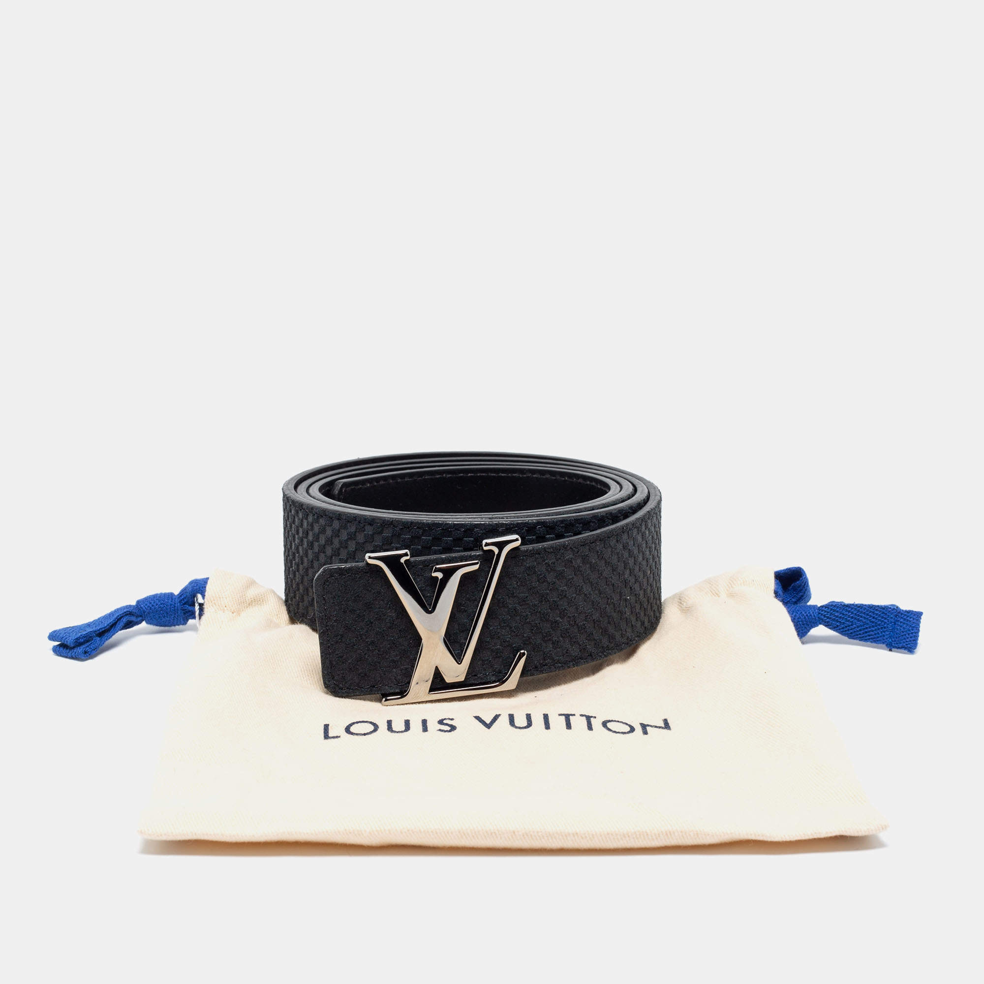 Louis Vuitton LV Initiales Belt Mini Damier Suede and Leather Wide Neutral  941715