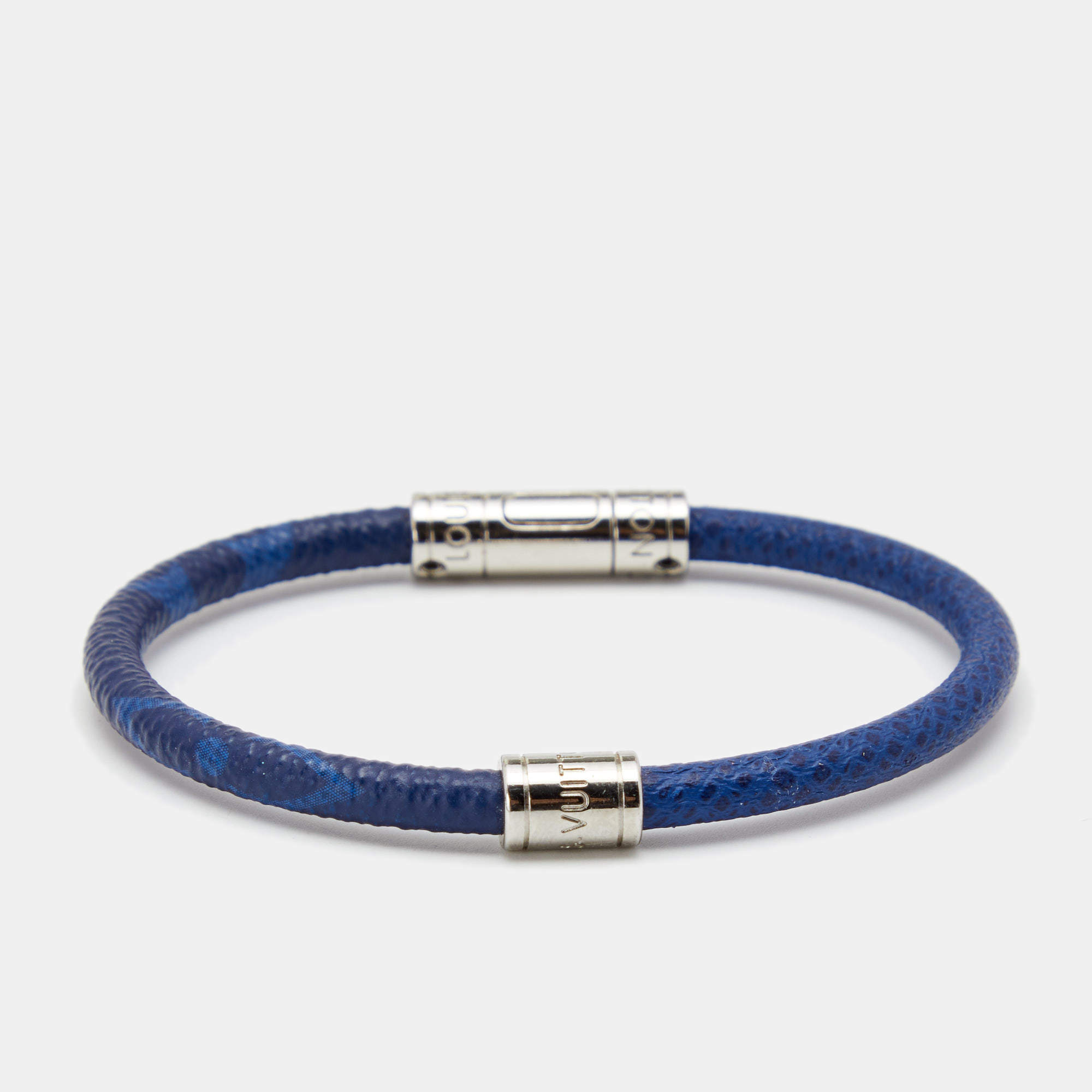 Louis Vuitton Neo Split Bracelet Lagoon Blue in Taiga Calf Leather