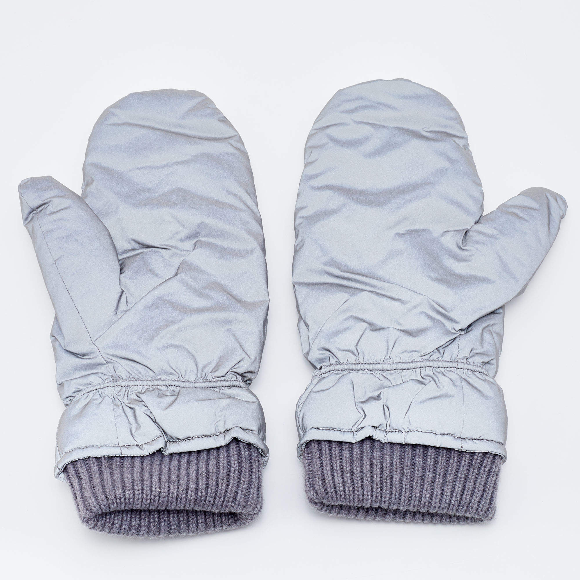 Pre-owned Louis Vuitton Grey Space Mission Shimmer Synthetic Gloves