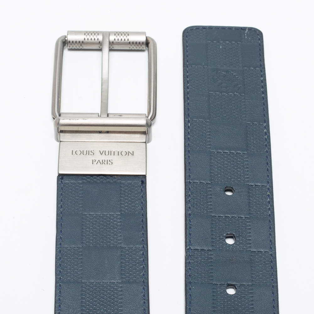Louis Vuitton Orion/Neptune Damier Infini Leather Reversible Cut to Size  Buckle Belt Louis Vuitton