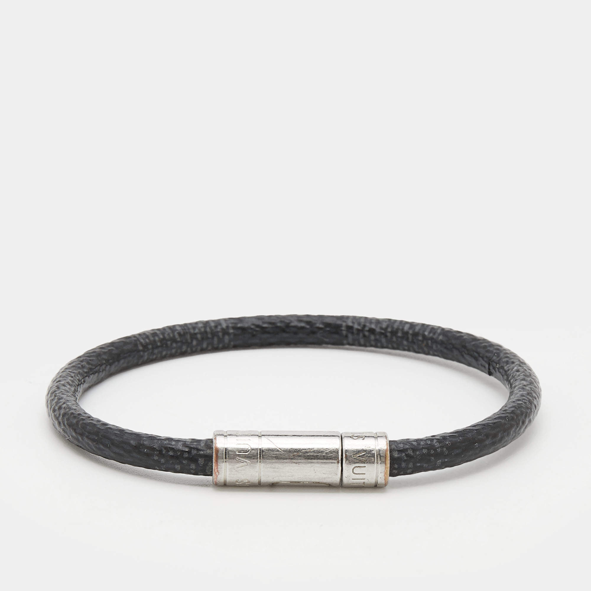 Louis Vuitton Damier Graphite Canvas Keep It Bracelet