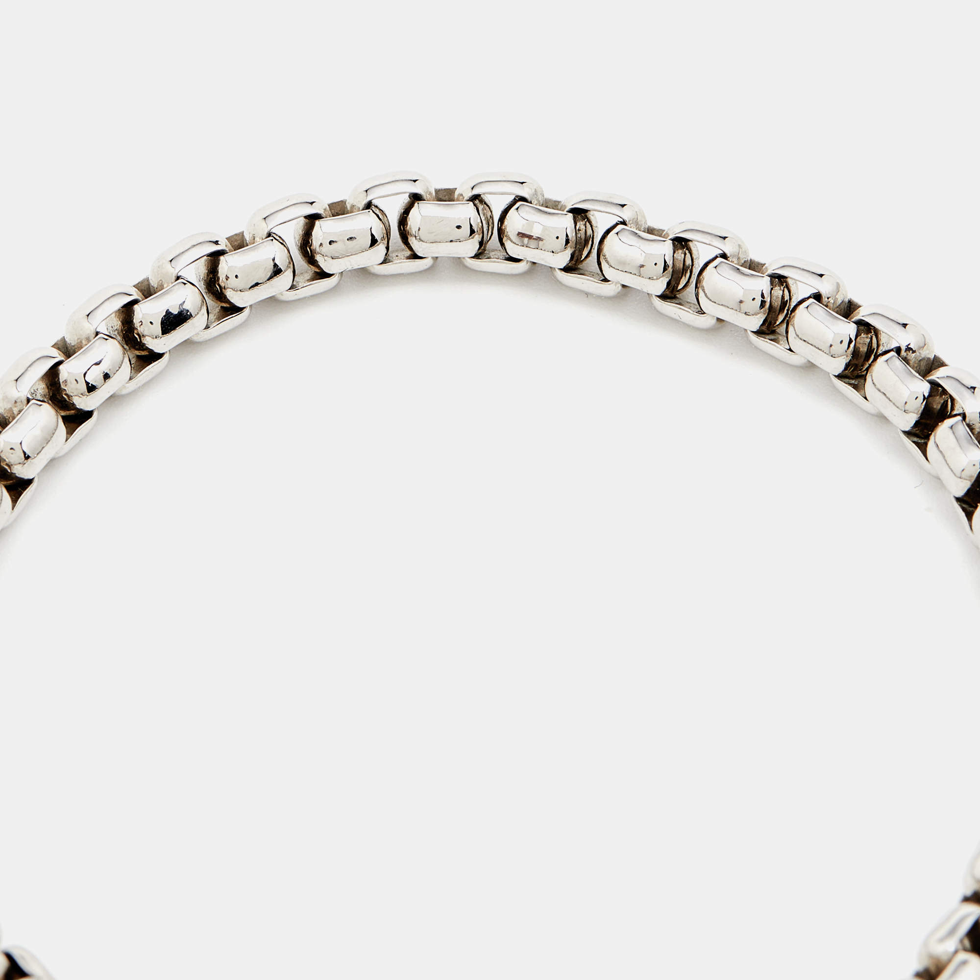 louis vuitton Monogram Chain Bracelet silver Silvery Metal ref