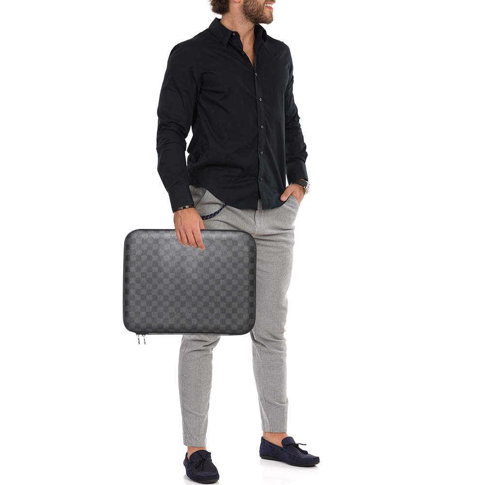 LOUIS VUITTON Damier Graphite Computer Sleeve PC Laptop Cover N58026 auth  21684 Cloth ref.334577 - Joli Closet