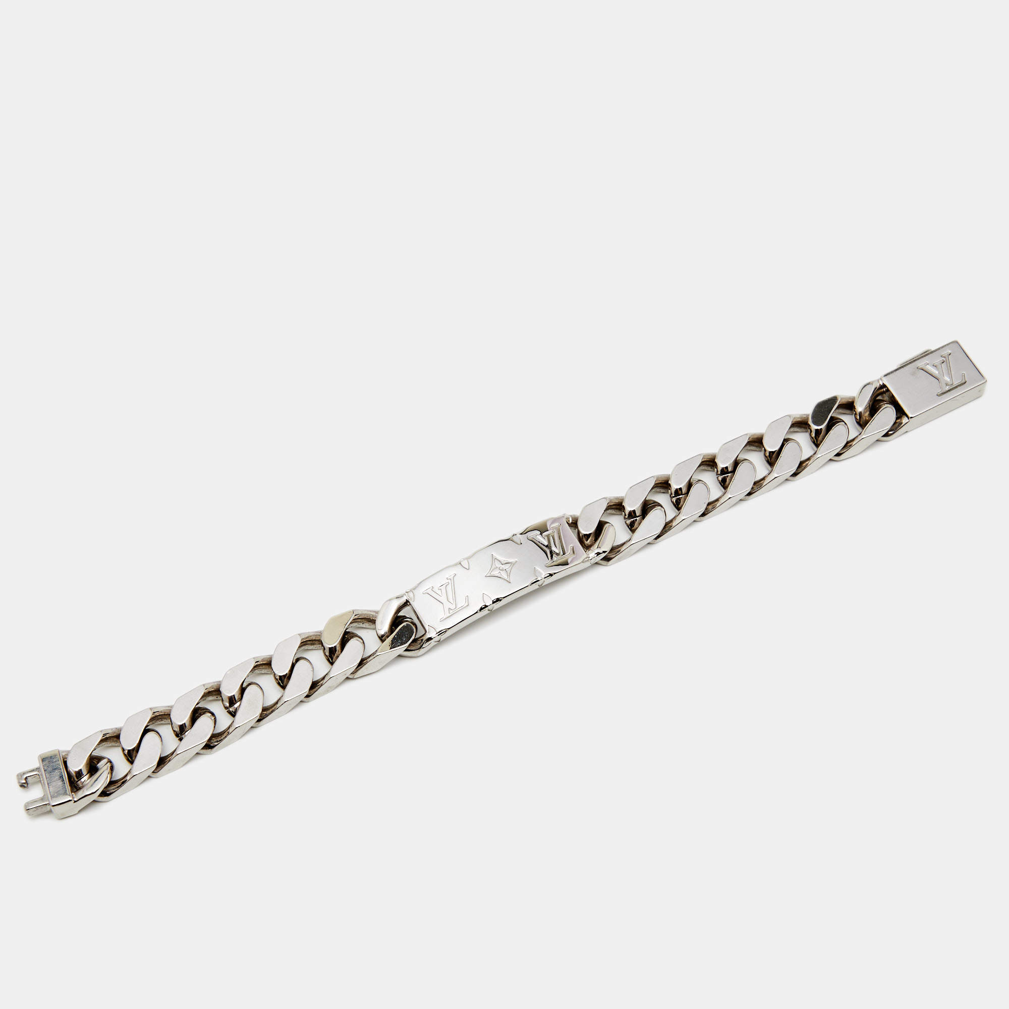 Louis Vuitton Monogram Palladium Finish Chain Link Bracelet Louis Vuitton |  The Luxury Closet