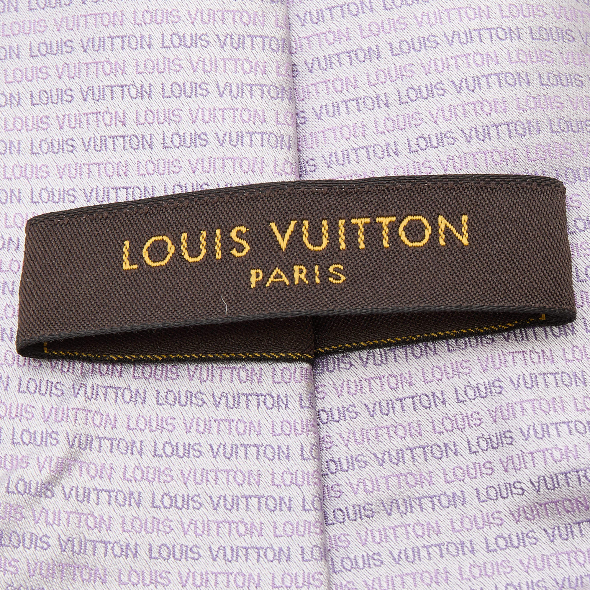 Louis Vuitton Lavender Logo Jacquard Silk Tie Louis Vuitton