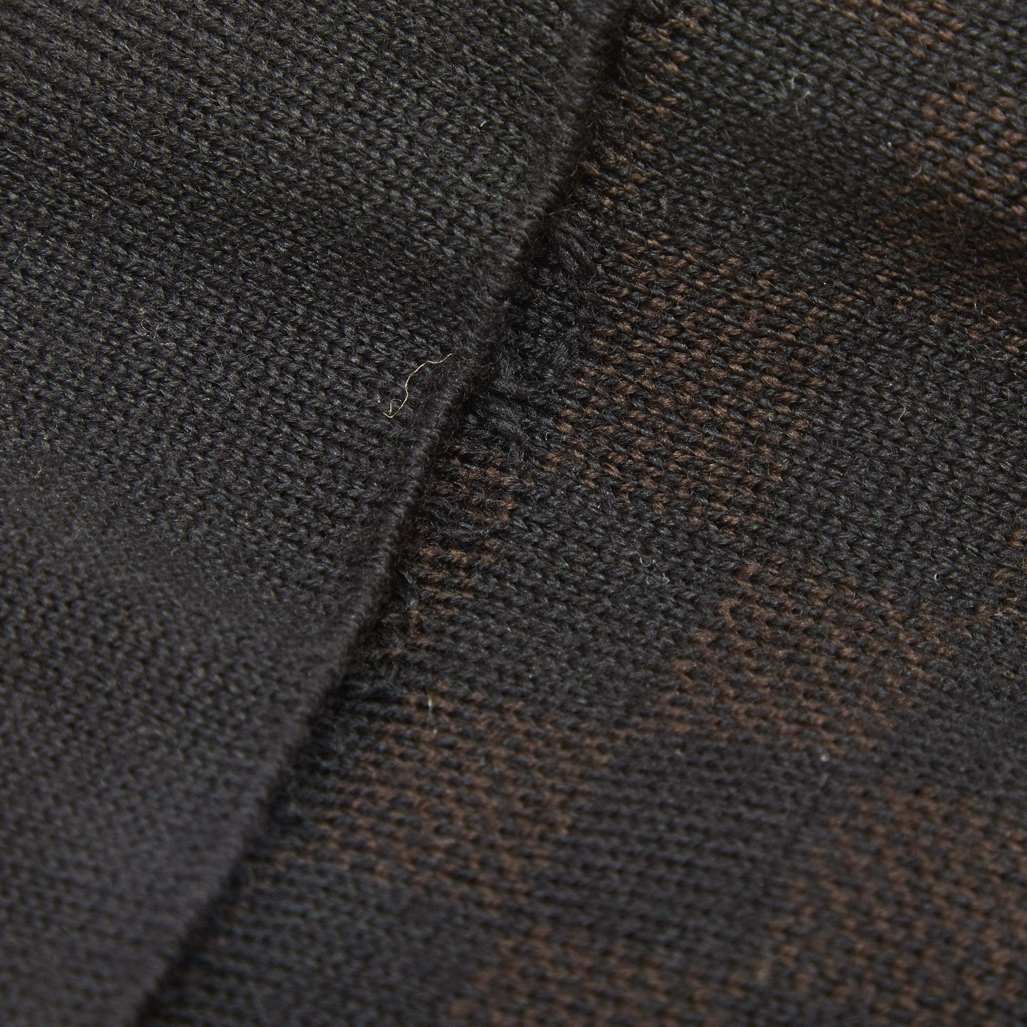 Louis Vuitton Brown/Black Petit Damier Wool Beanie