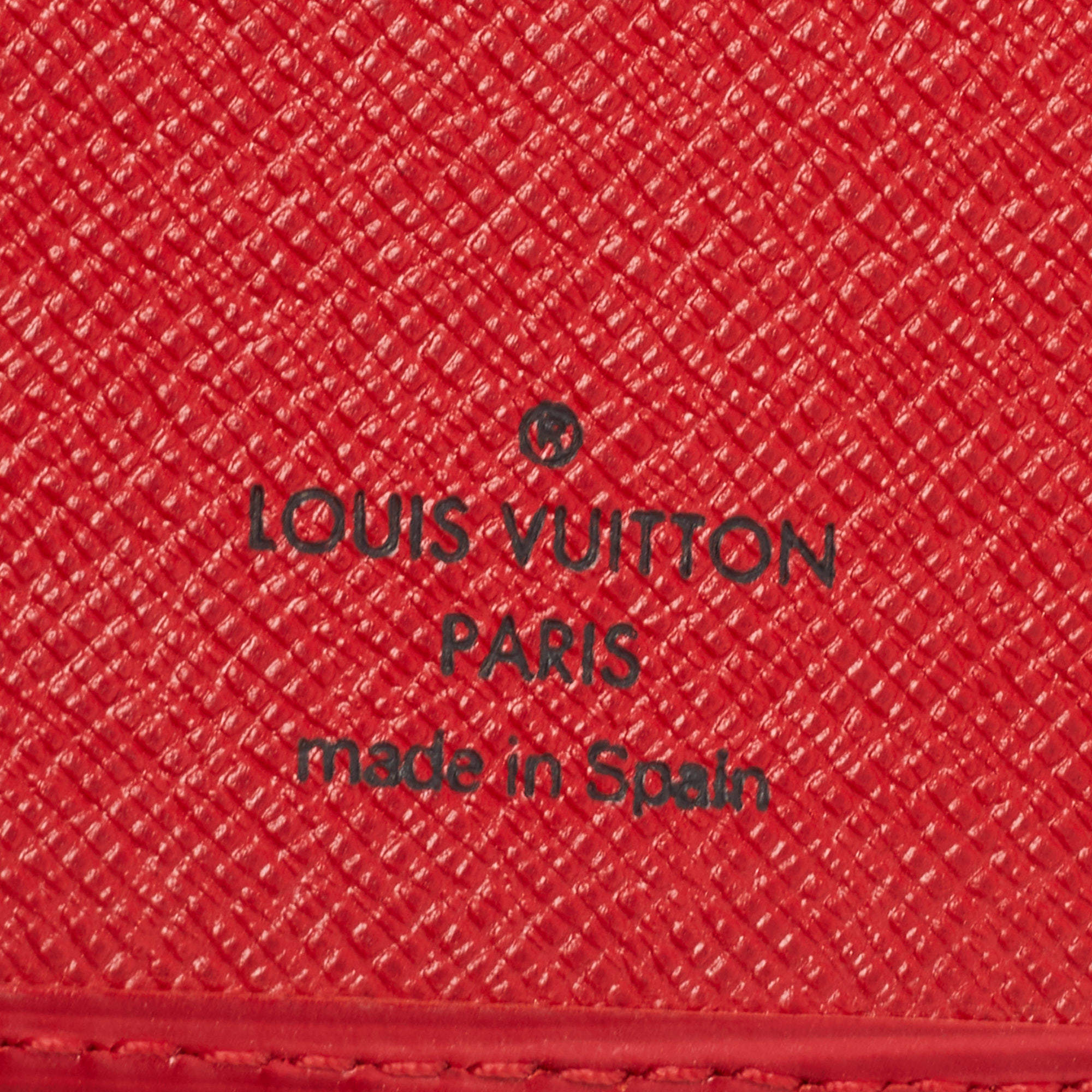 Louis Vuitton // 1996 Red Epi Leather Checkbook Wallet // CA0946