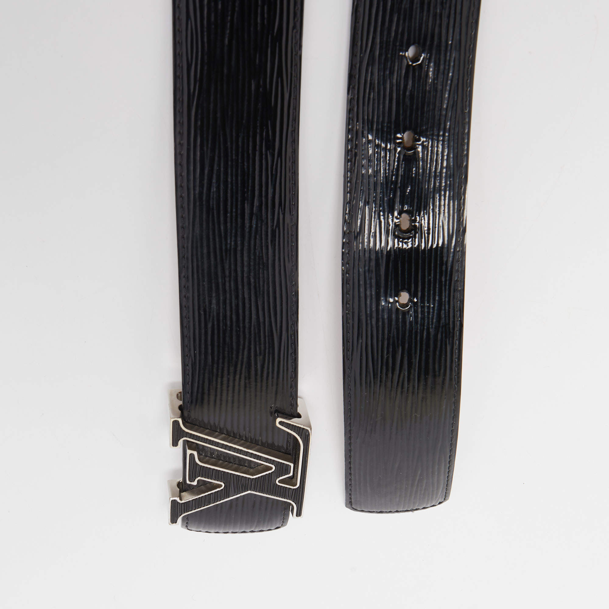 Louis Vuitton Black Electric Epi Leather LV Initiales Reversible Belt 85CM Louis  Vuitton