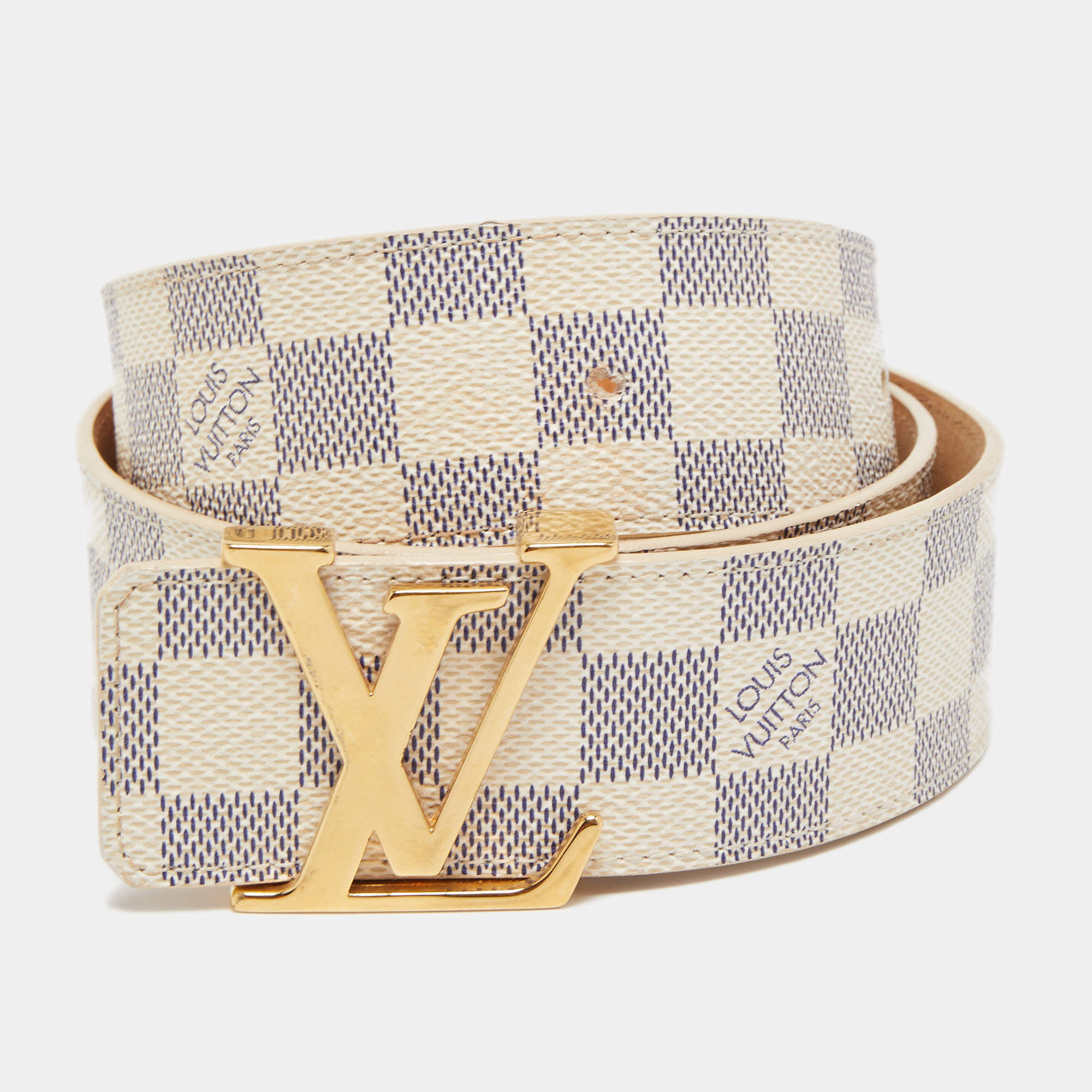 Louis Vuitton Damier Azur Pattern Coated Canvas Belt - Neutrals Belts,  Accessories - LOU796512