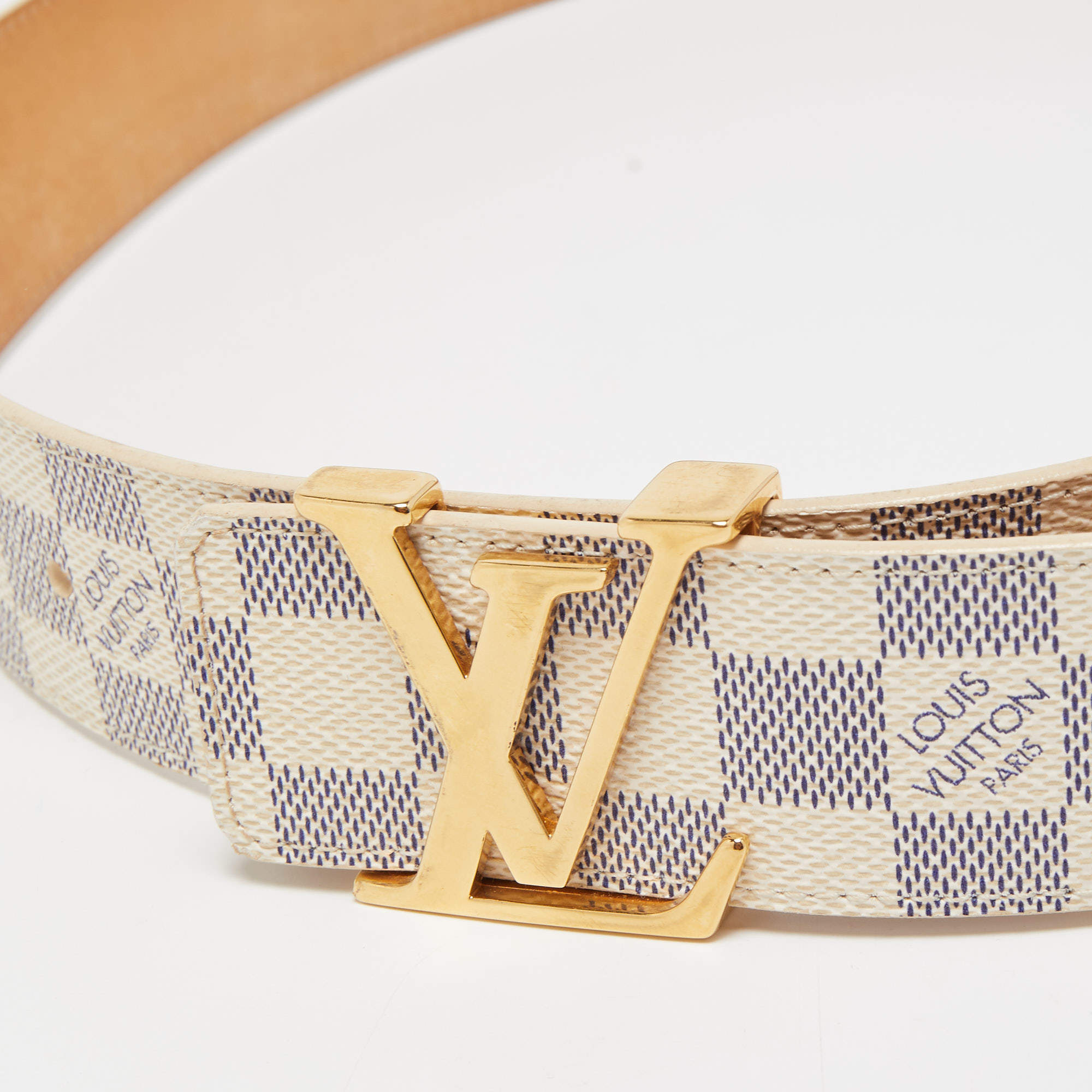 Louis Vuitton White Azur Belt - Size 90 ○ Labellov ○ Buy and