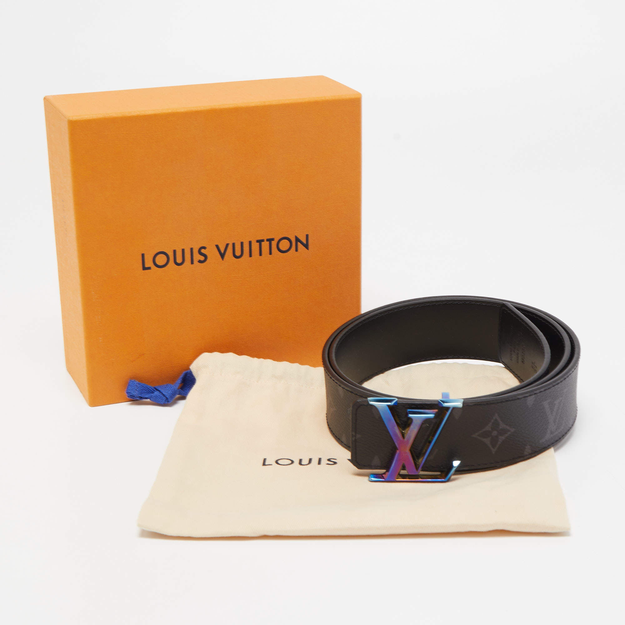 Louis Vuitton Monogram Eclipse LV Prism Reversible Belt 85CM Louis Vuitton