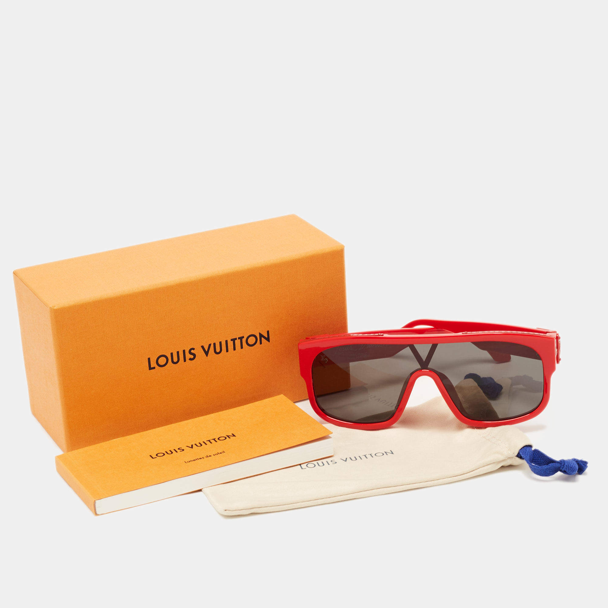 Louis Vuitton Men's Red 1.1 Millionaire Mask Sunglasses Z1260E – Luxuria &  Co.