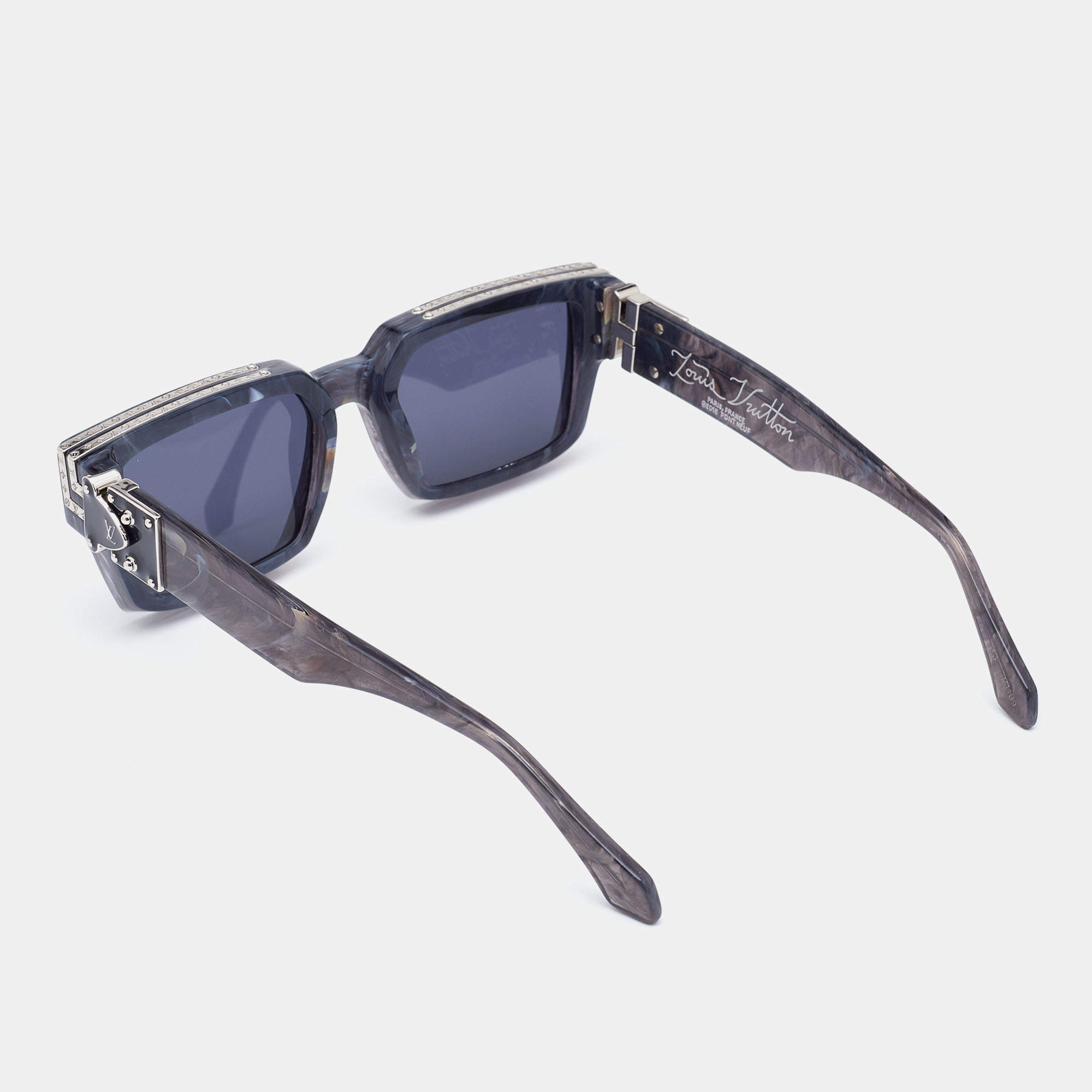 Louis Vuitton Dark Grey/ Black Z1326E 1.1 Millionaires Square Sunglasses  Louis Vuitton