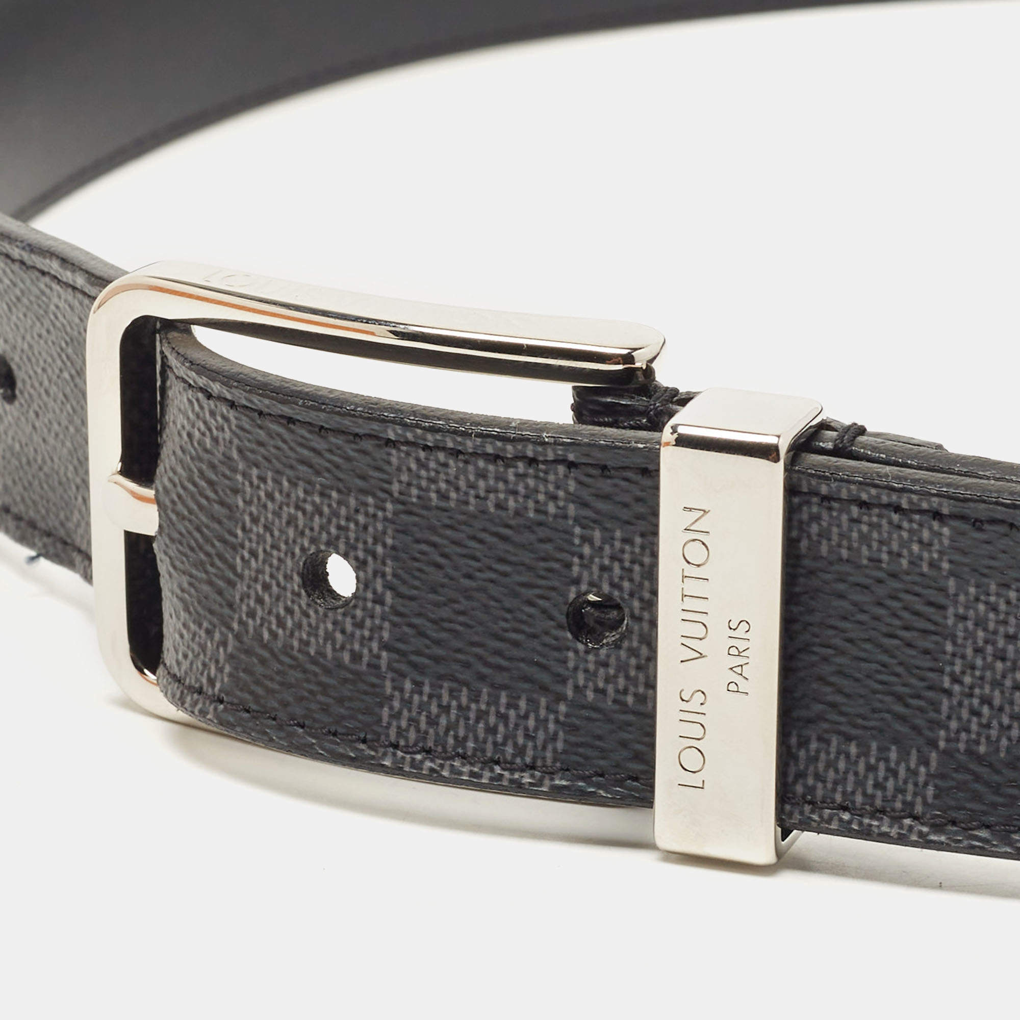Louis Vuitton - Neo Inventeur Damier Graphite Canvas Belt Noir 95