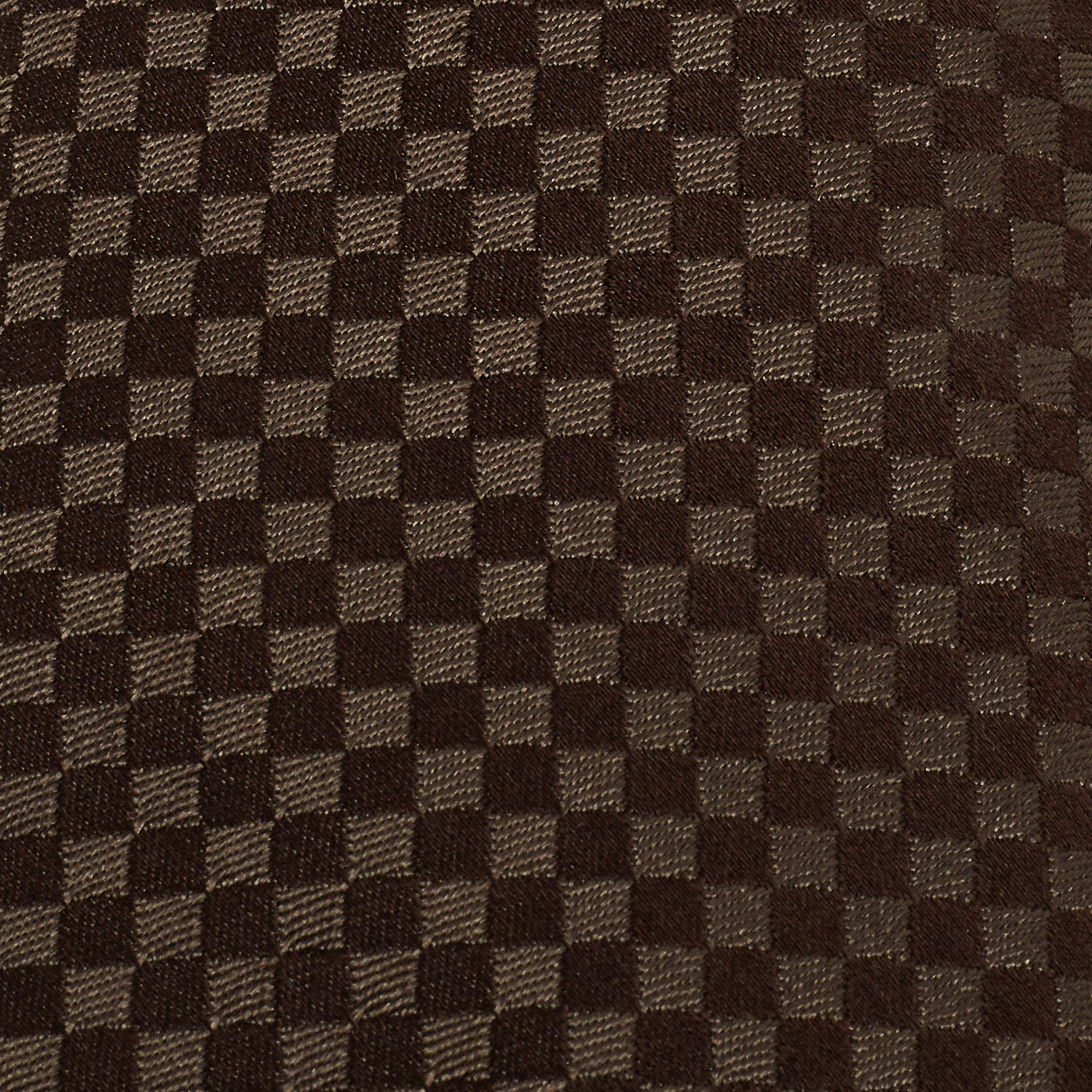Louis Vuitton Damier Checkerboard Pattern Silk Tie
