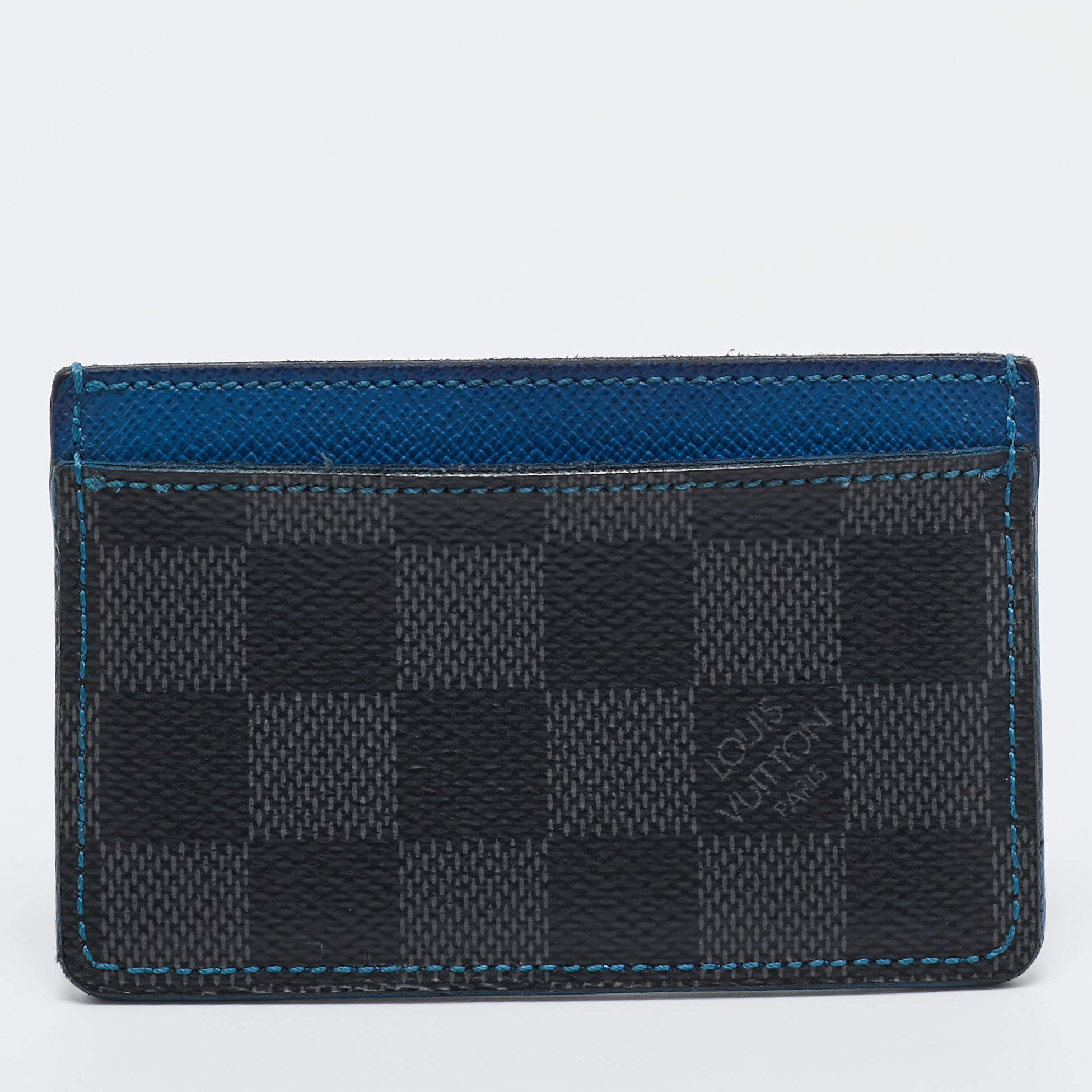 Louis Vuitton Blue Damier Graphite Canvas Card Holder 