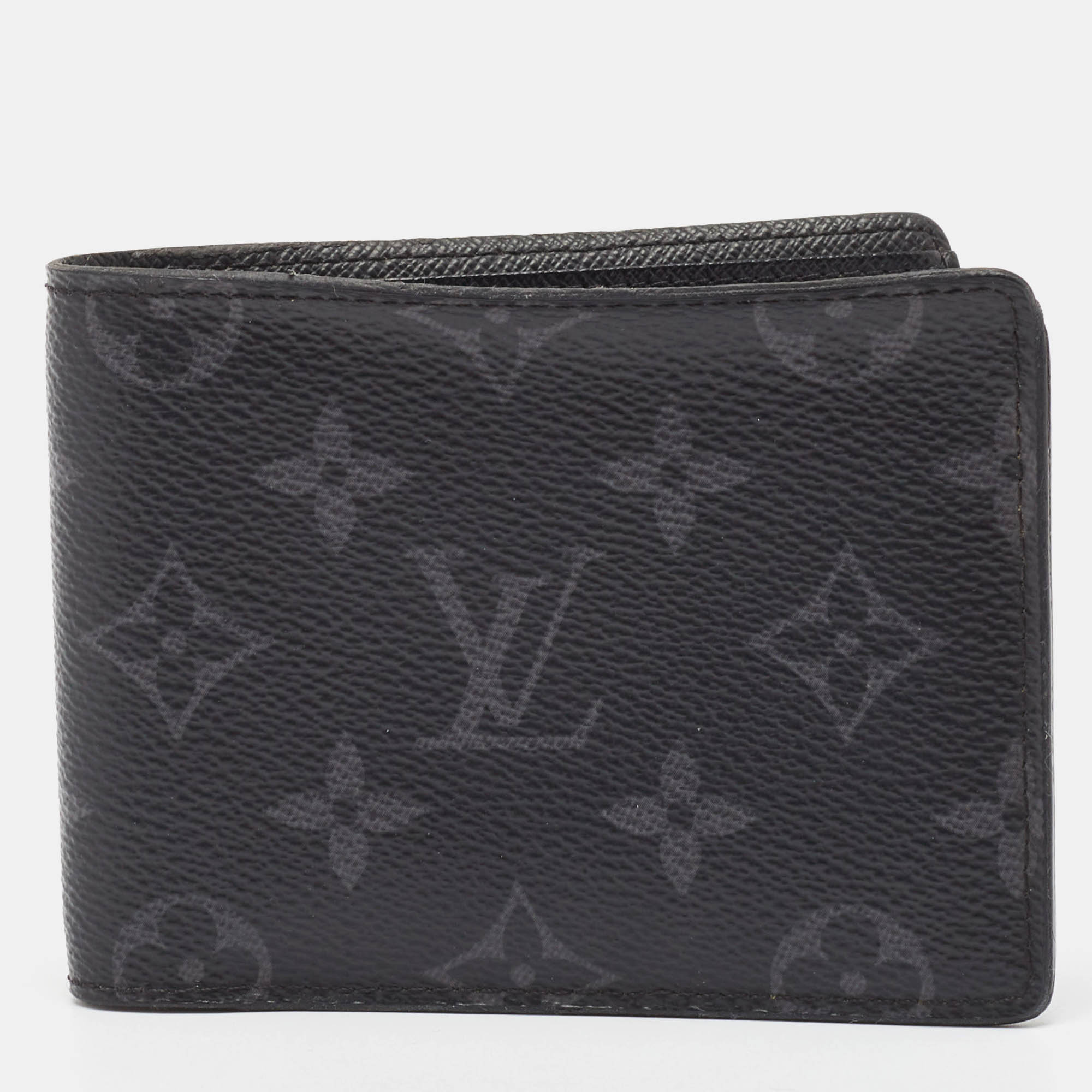 Pre Owned Louis Vuitton Monogram Eclipse Multiple Wallet