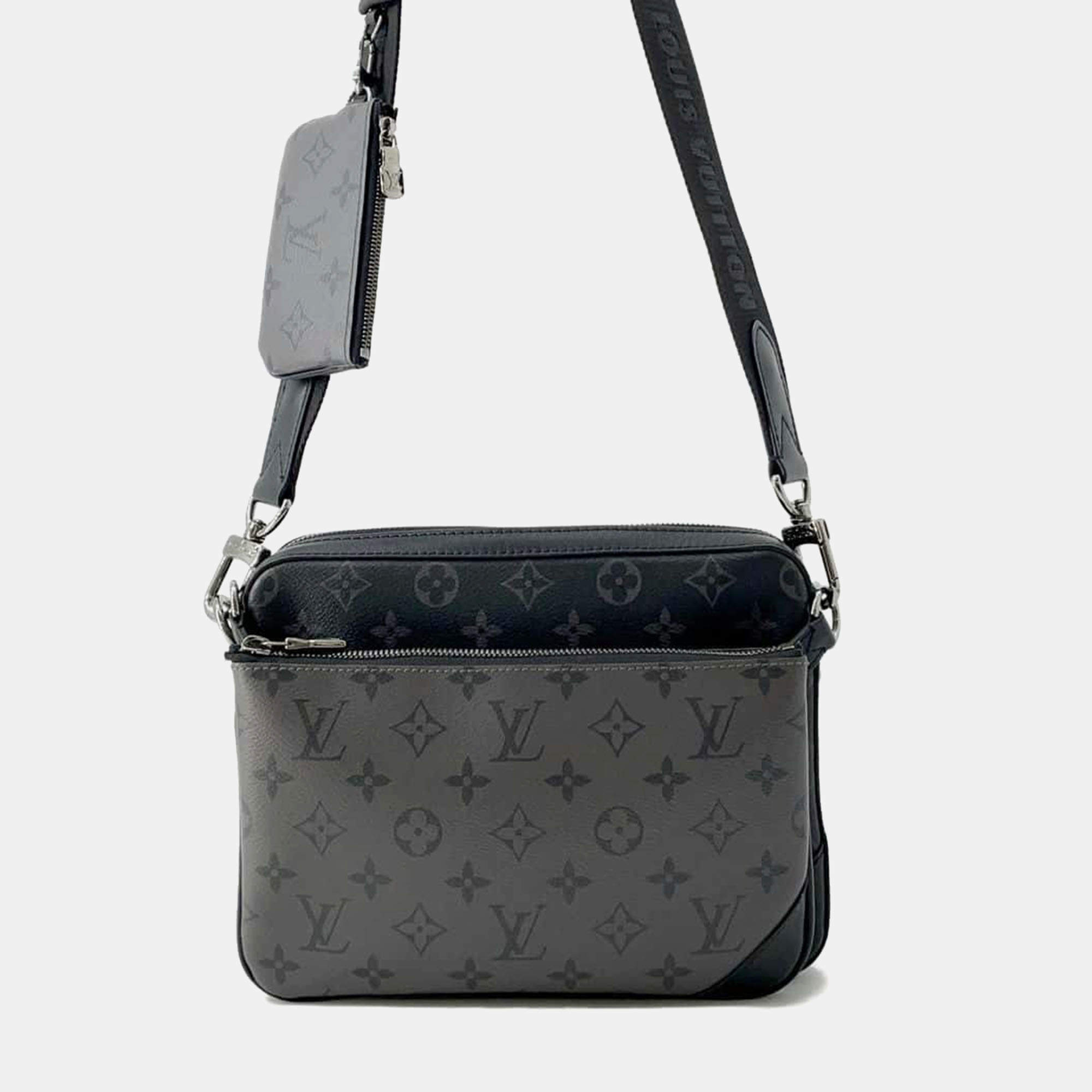 Louis Vuitton Noir Monogram Eclipse Reverse Trio Messenger Bag