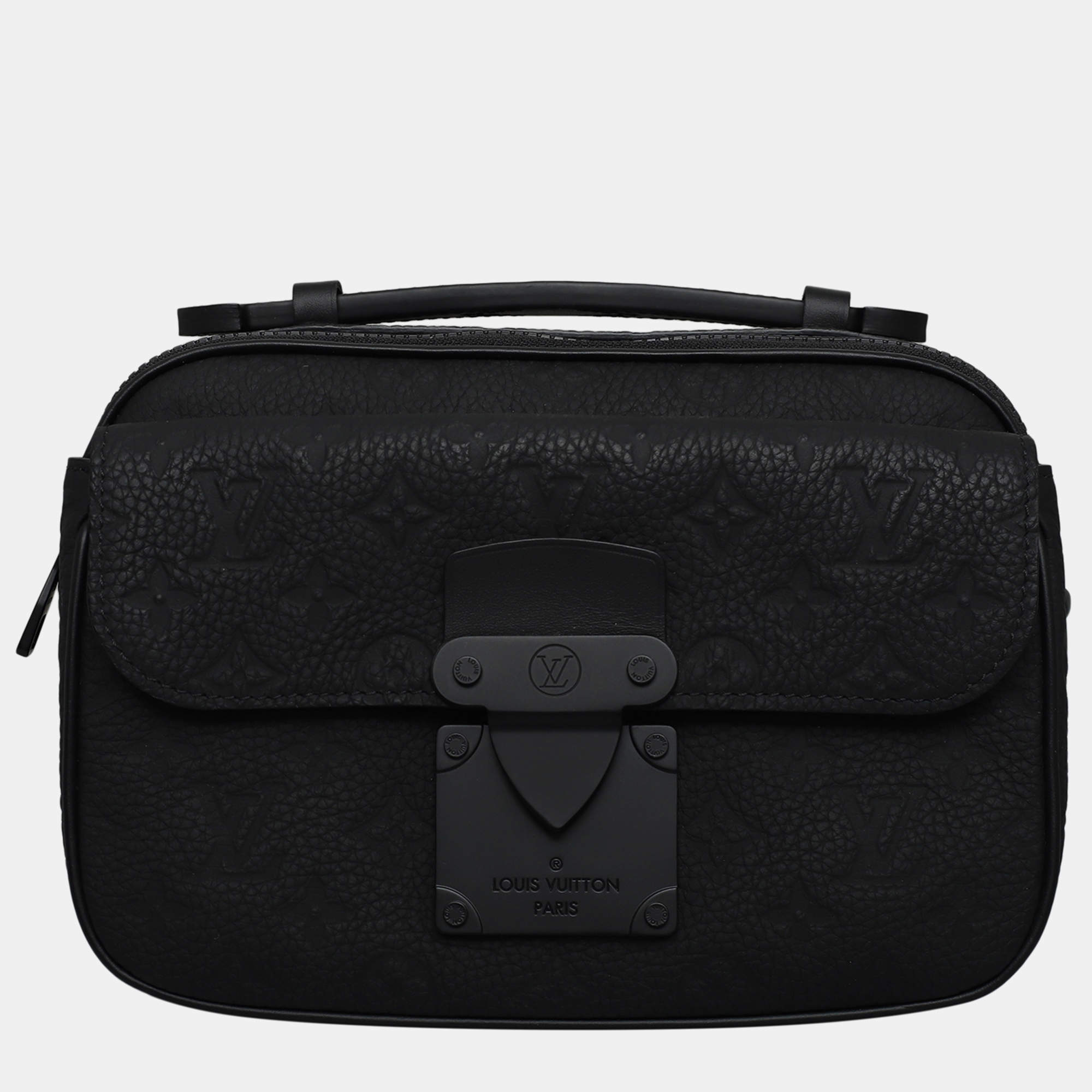 Louis Vuitton Black Taurillon S Lock Messenger Bag