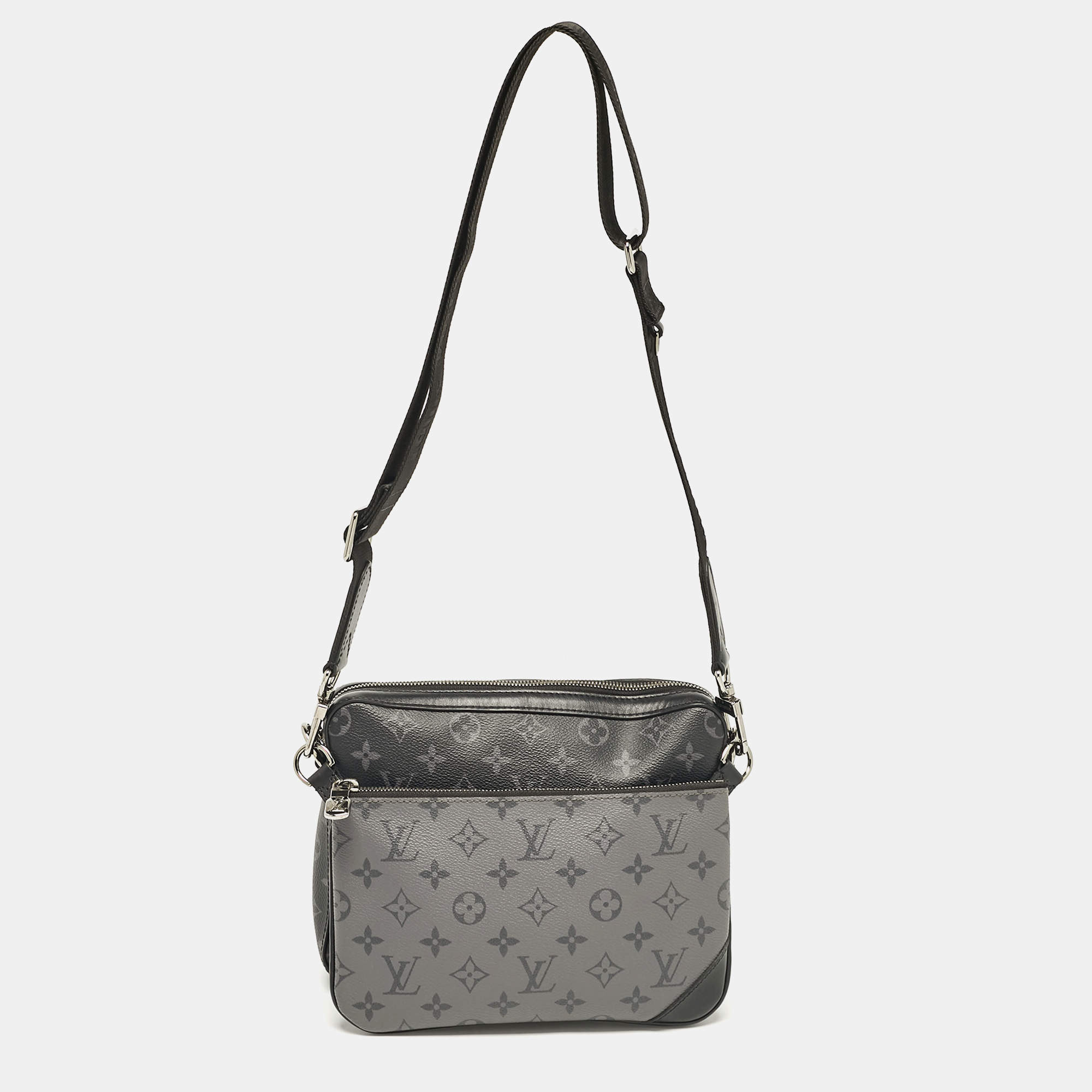 Pre Owned Louis Vuitton Monogram Eclipse Reverse Canvas Trio Messenger Bag
