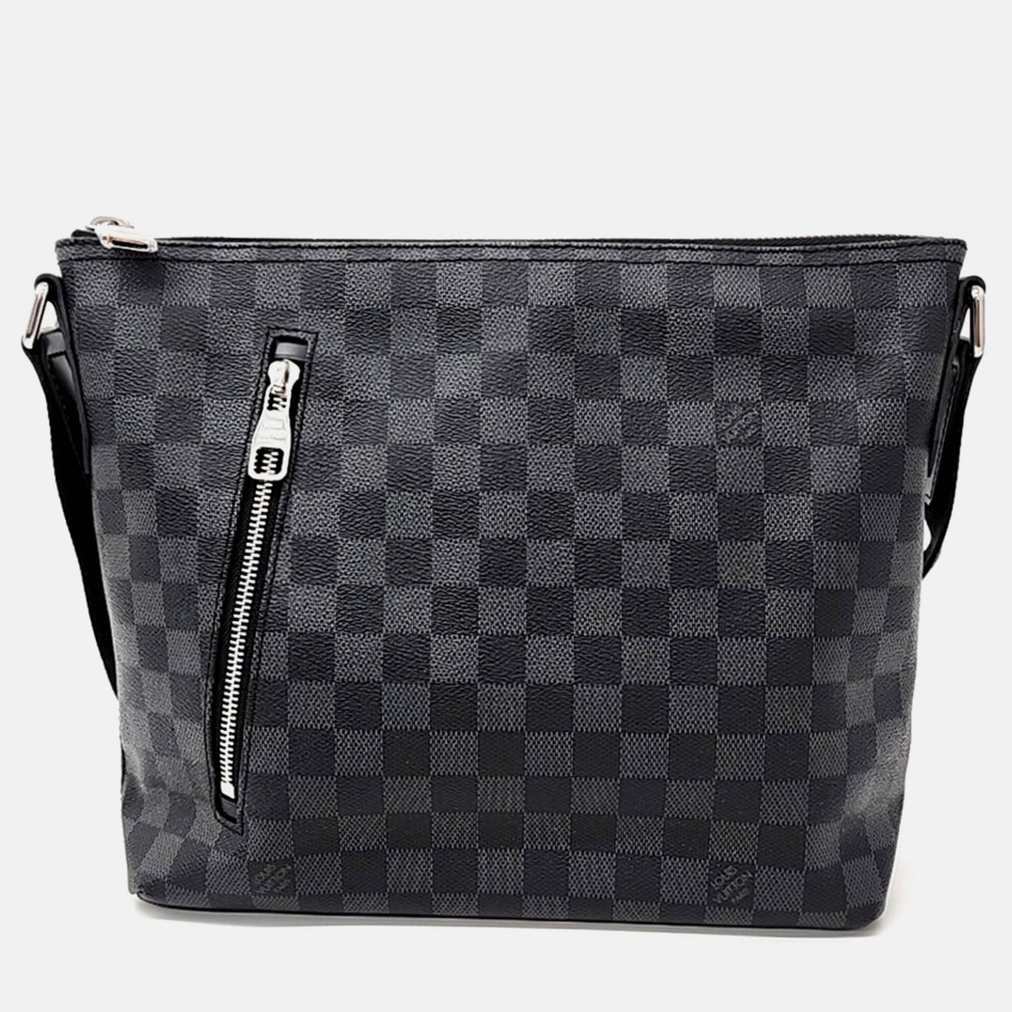 Pre Owned Louis Vuitton Black PVC Louis Vuitton Graphite Mick PM bag