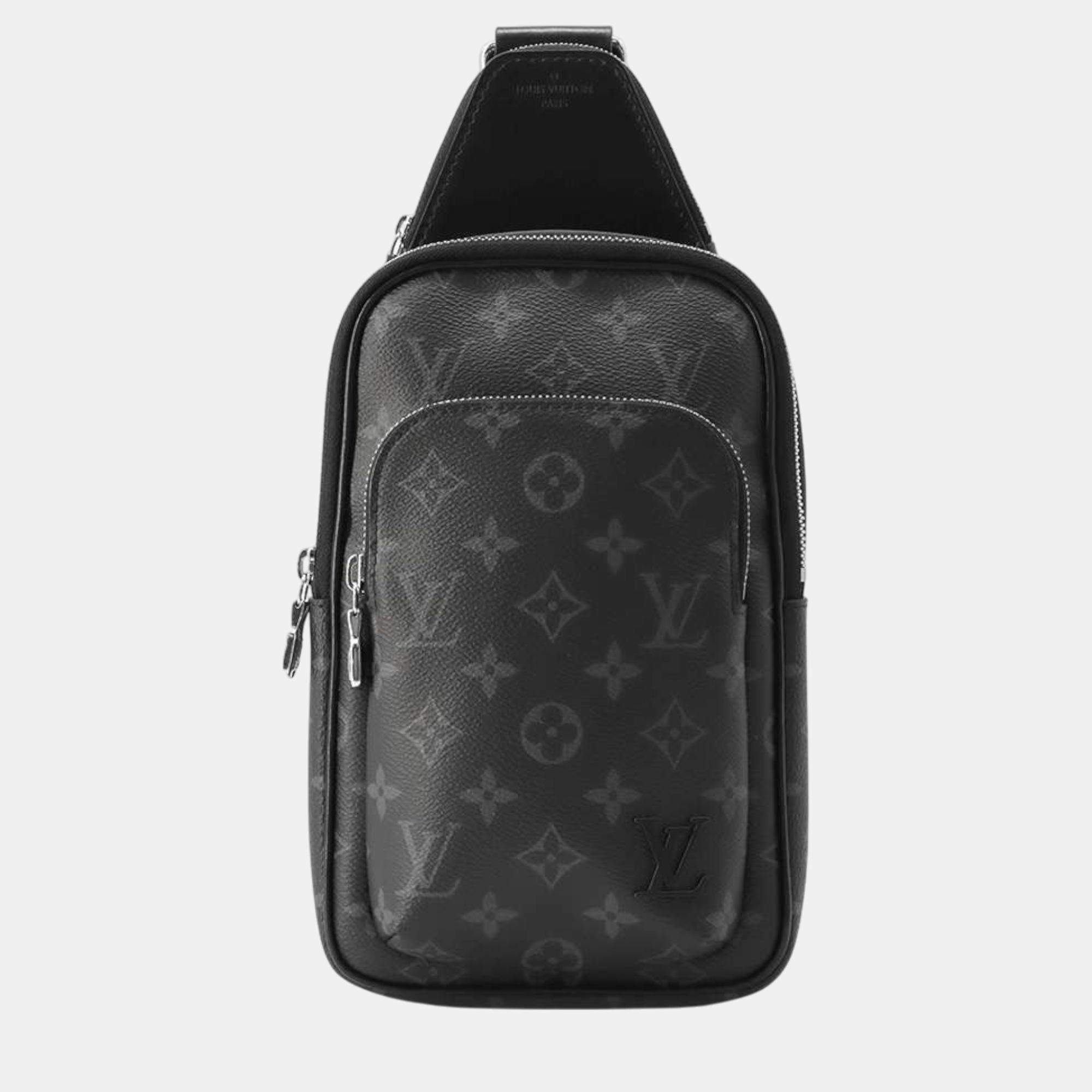 Louis Vuitton Noir Monogram Eclipse Avenue Sling Bag Size Pm