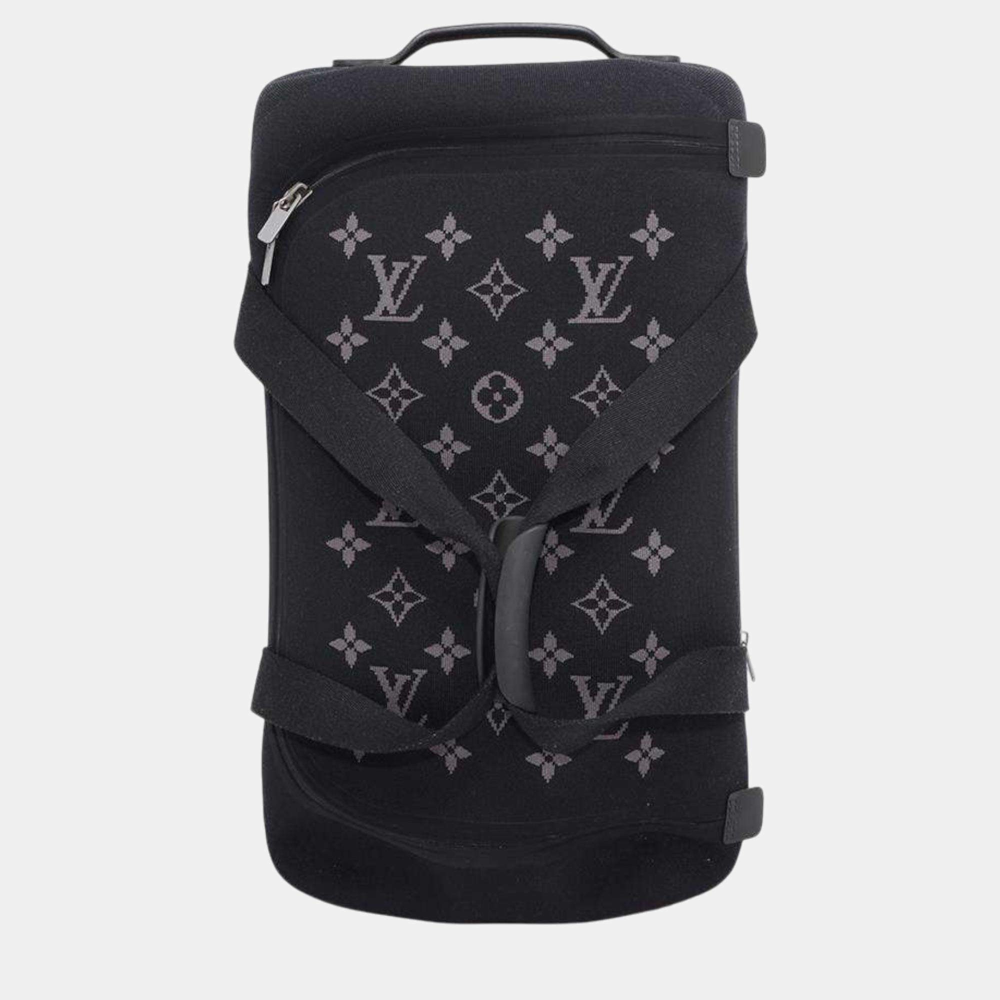 Louis Vuitton Noir Monogram Eclipse Knit Horizon Soft Carry bag