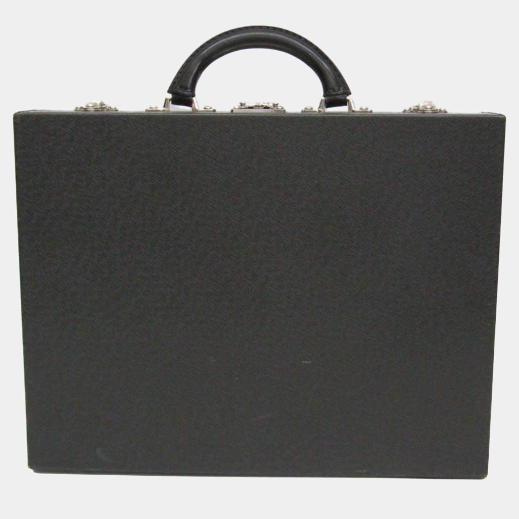 Louis Vuitton Black/Ardoise Taiga Leather Diplomat Attache Case