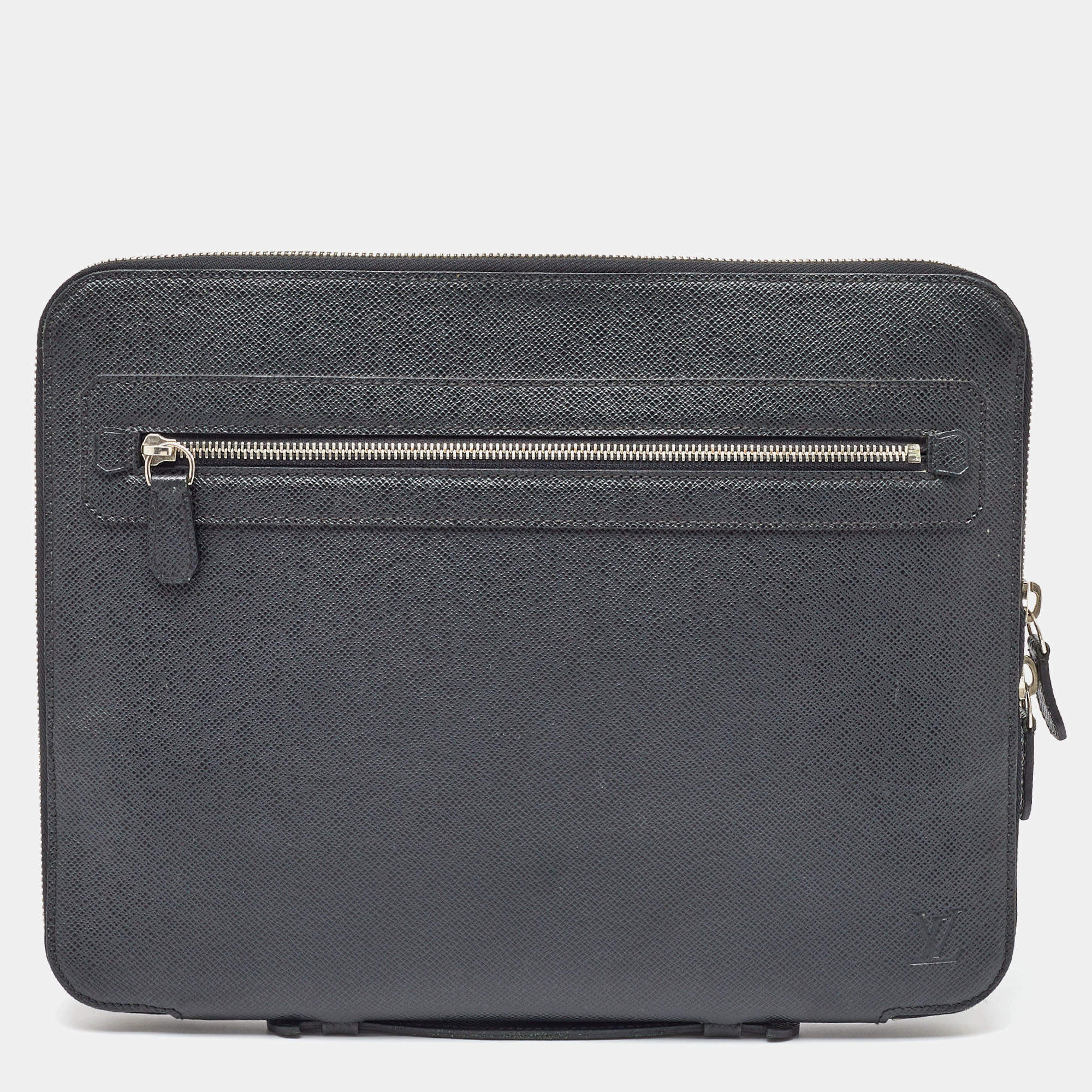 Pre Owned Louis Vuitton Ardoise Taiga Leather Vladimir Business Portfolio
