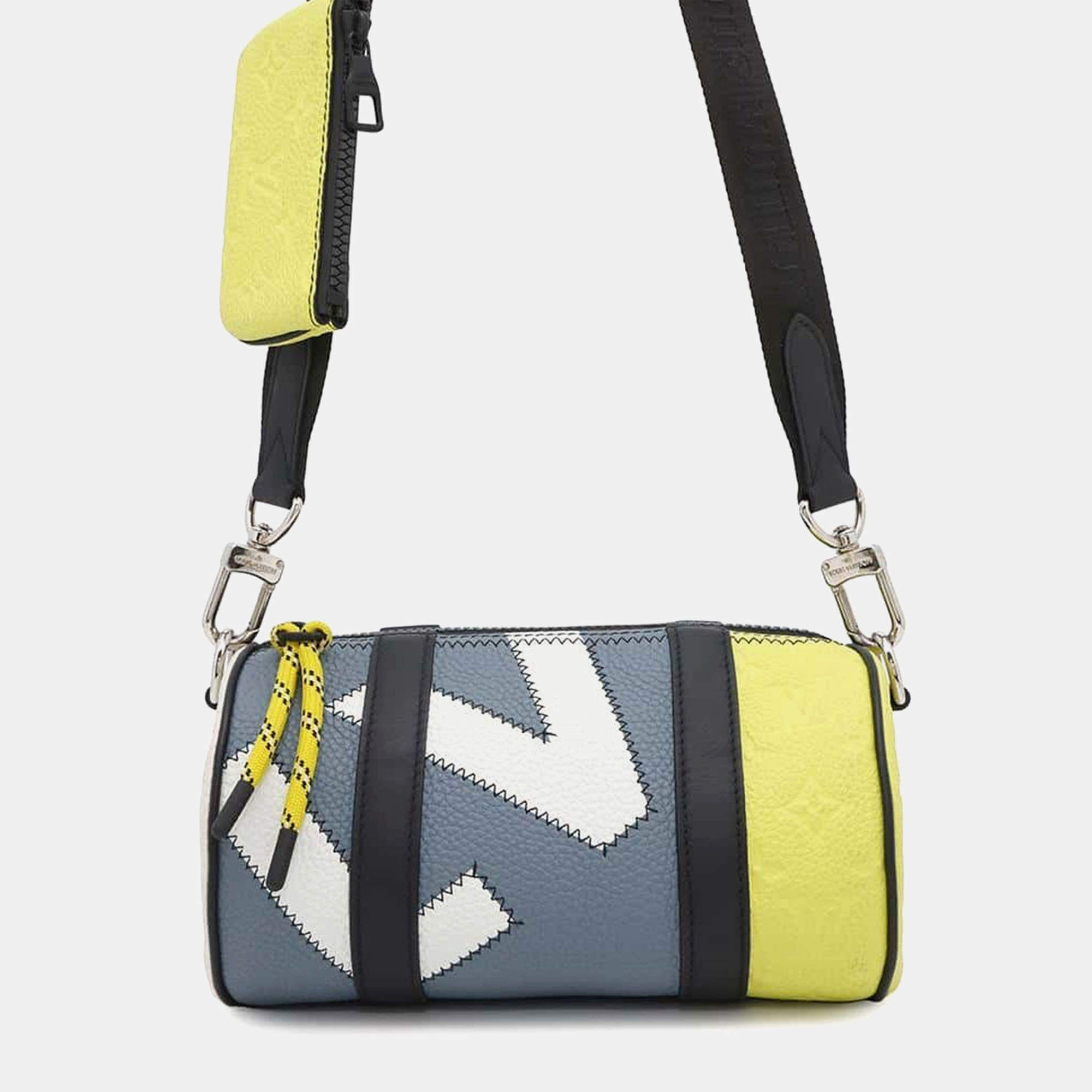 Louis Vuitton Polochon Gray/Yellow/White Taurillon Leather Monogram Pattern