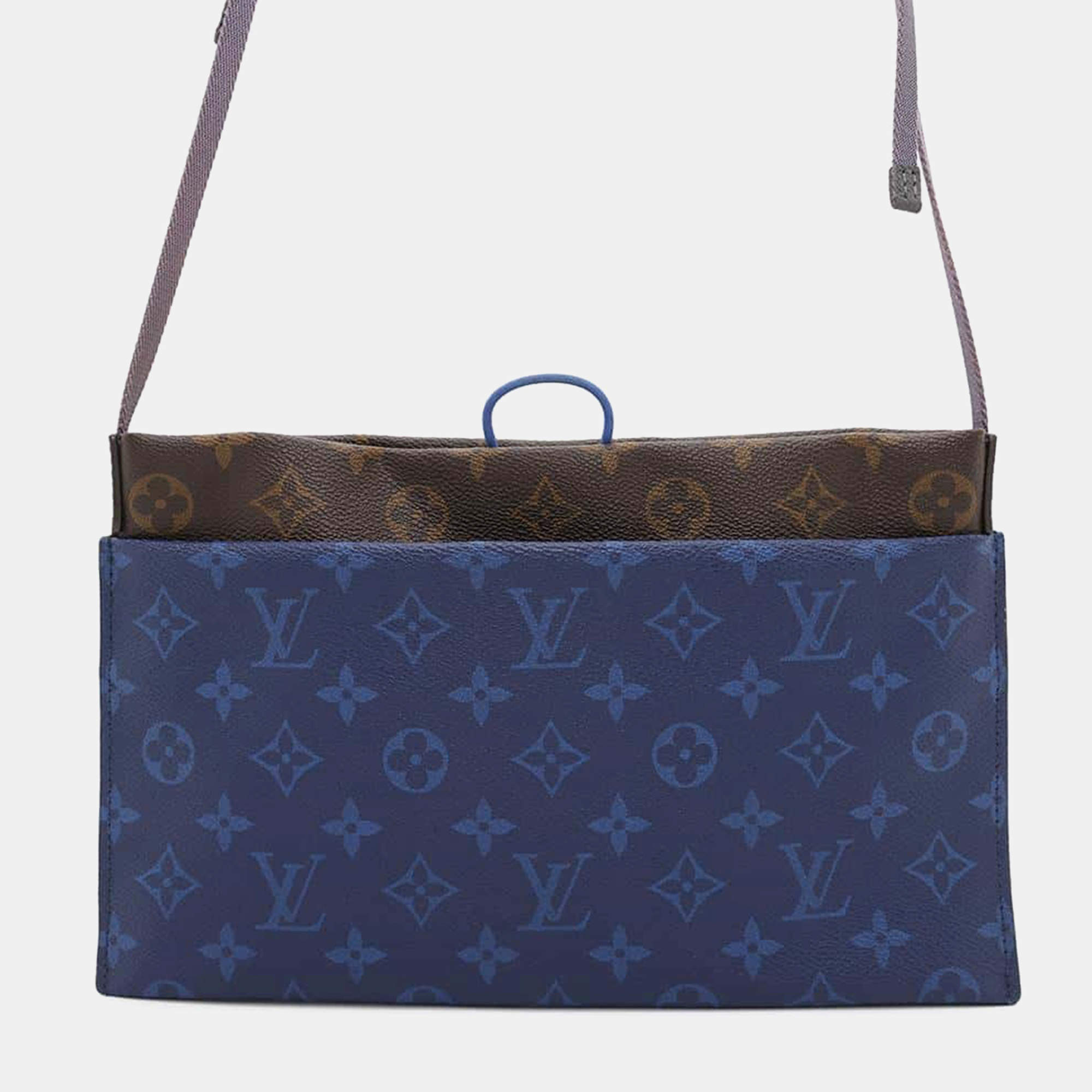 Louis Vuitton Blue/Brown Monogram Pacific Split Sacoche Shoulder Bag