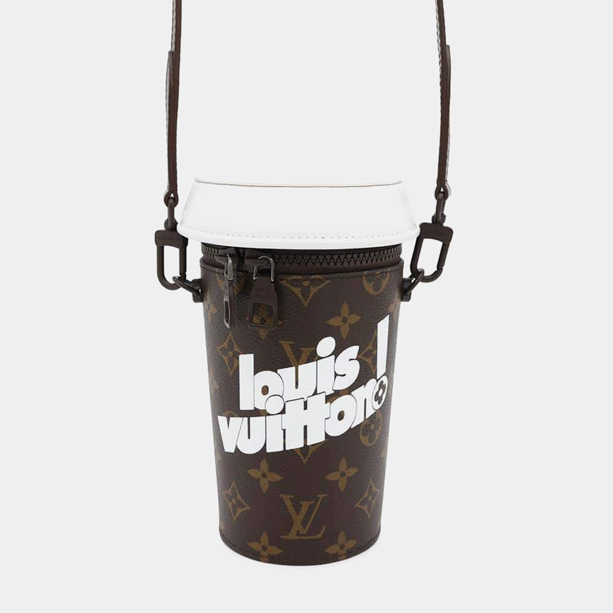  Louis Vuitton Brown Monogram Coffee Cup Shoulder Bag