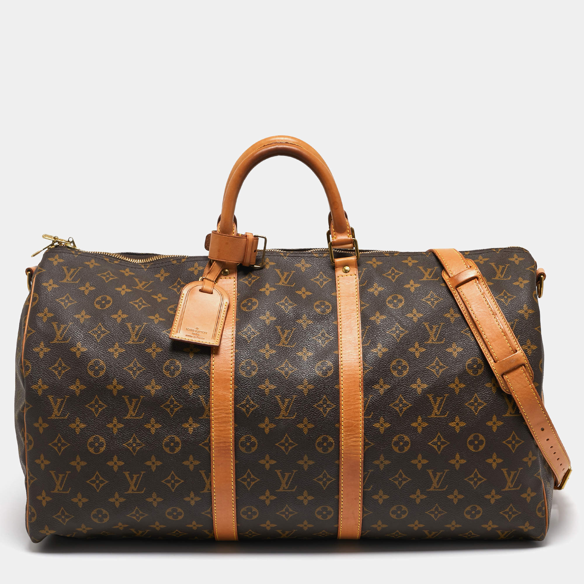 Louis Vuitton Monogram Canvas Keepall Bandouliere 55 Bag