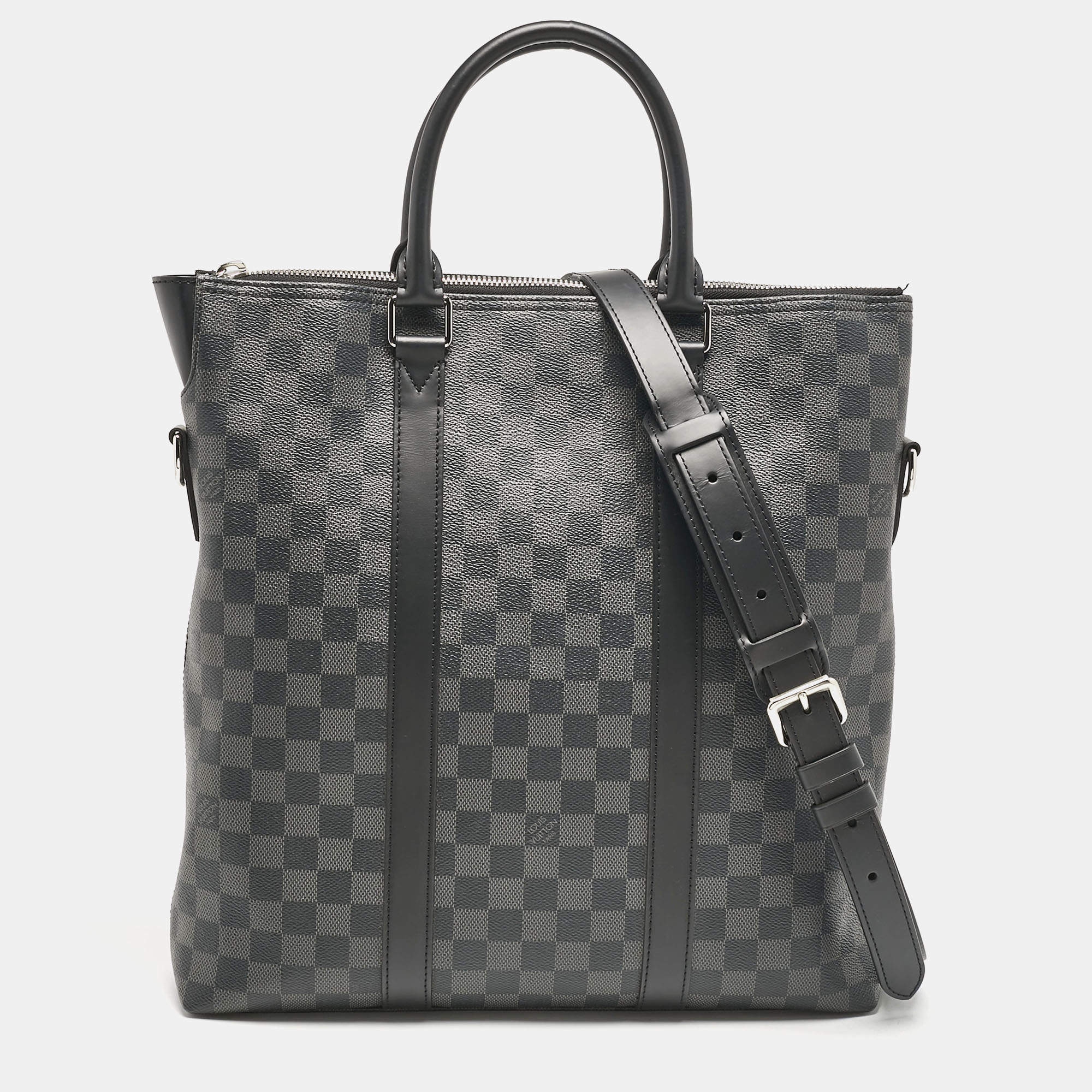 Pre Owned Louis Vuitton Damier Graphite Canvas Tadao Bag