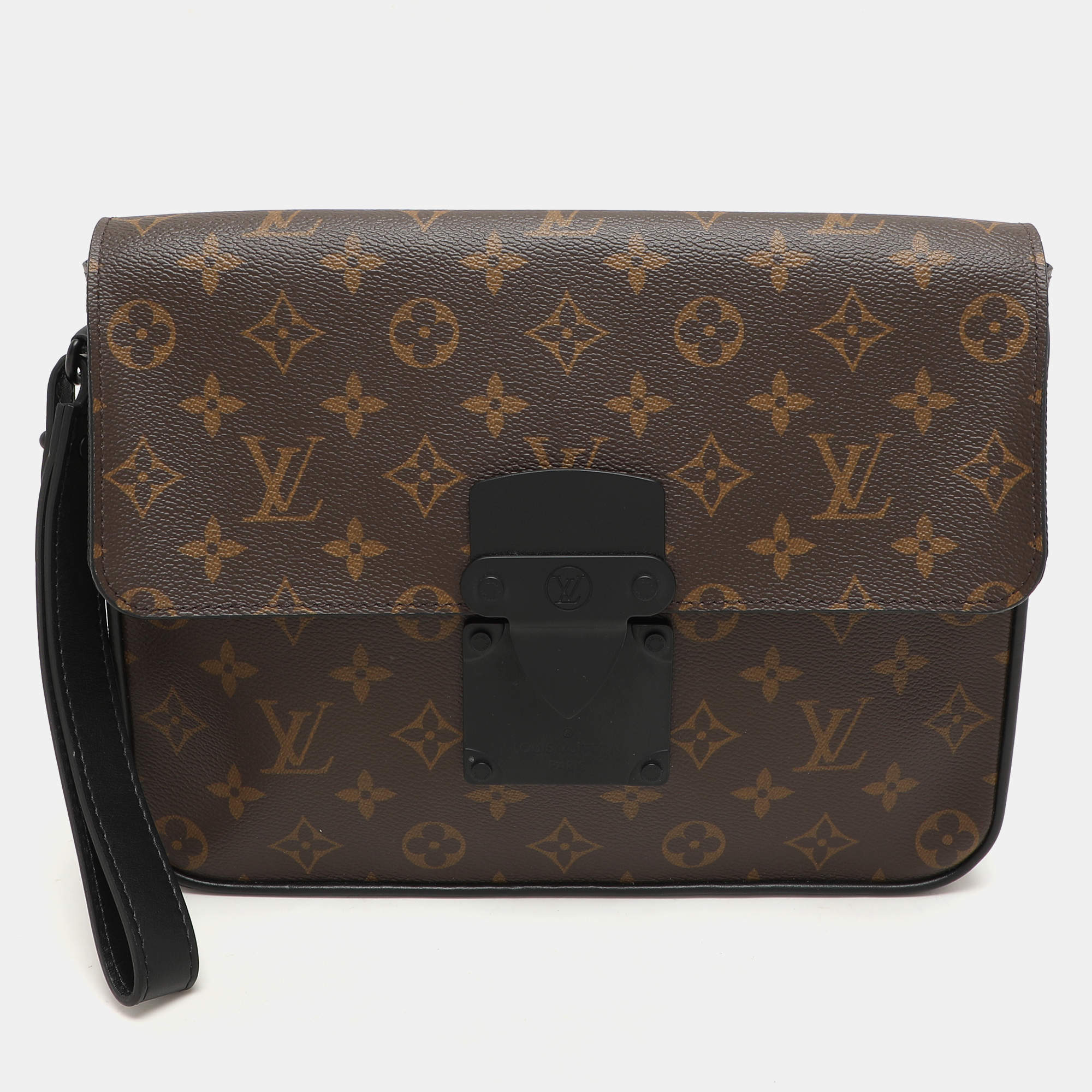 Louis Vuitton Monogram Macassar Canvas S Lock Pouch