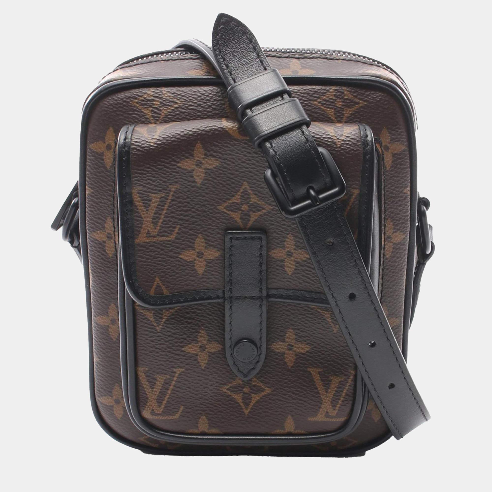 Louis Vuitton Brown and Black Monogram Macassar Canvas Christopher Wearable Wallet